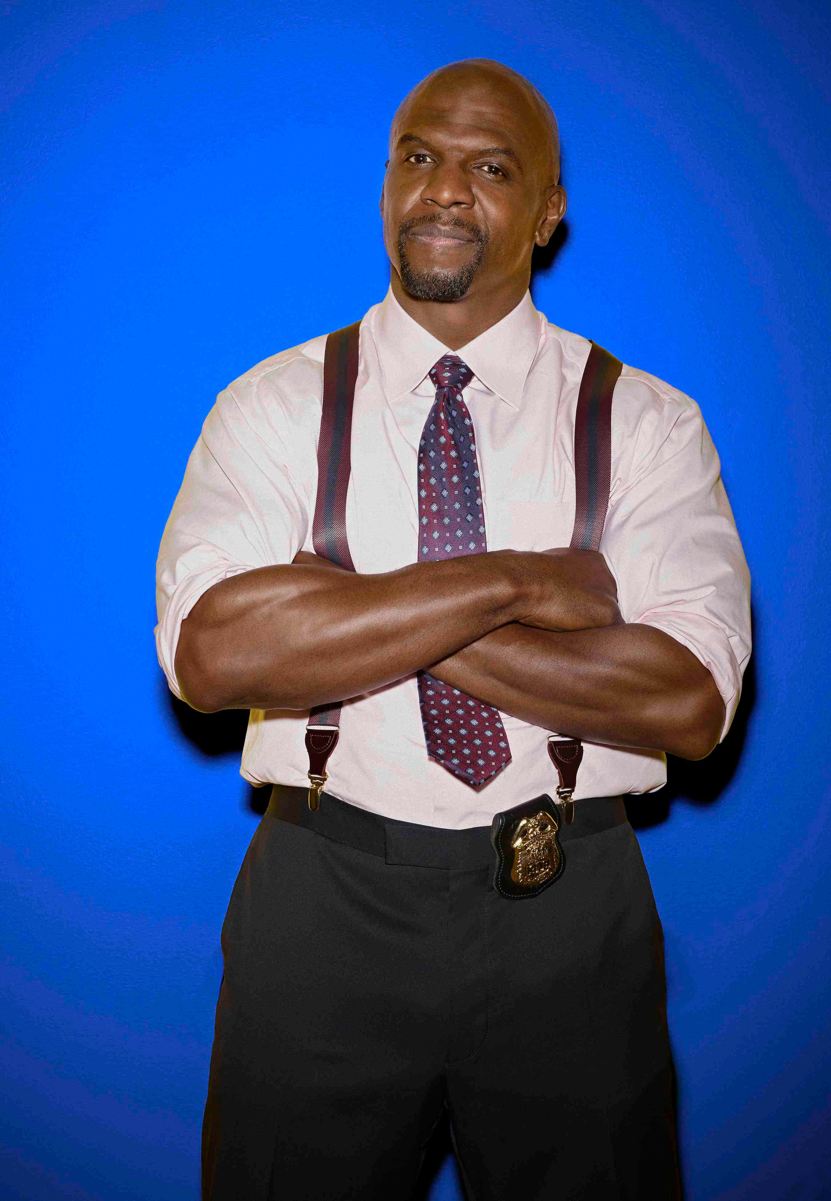 Terry Crews, light shirt tie, suspenders, 4K Phone Wallpaper
