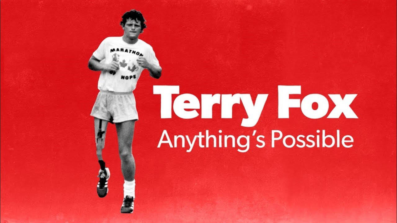 Terry Fox, prosthetic leg, textured red background, HD Desktop Wallpaper