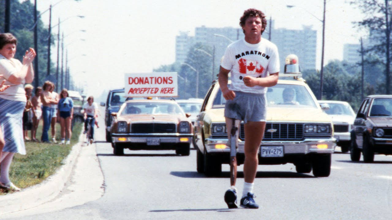 Terry Fox, city road, prosthetic leg, HD Desktop Wallpaper