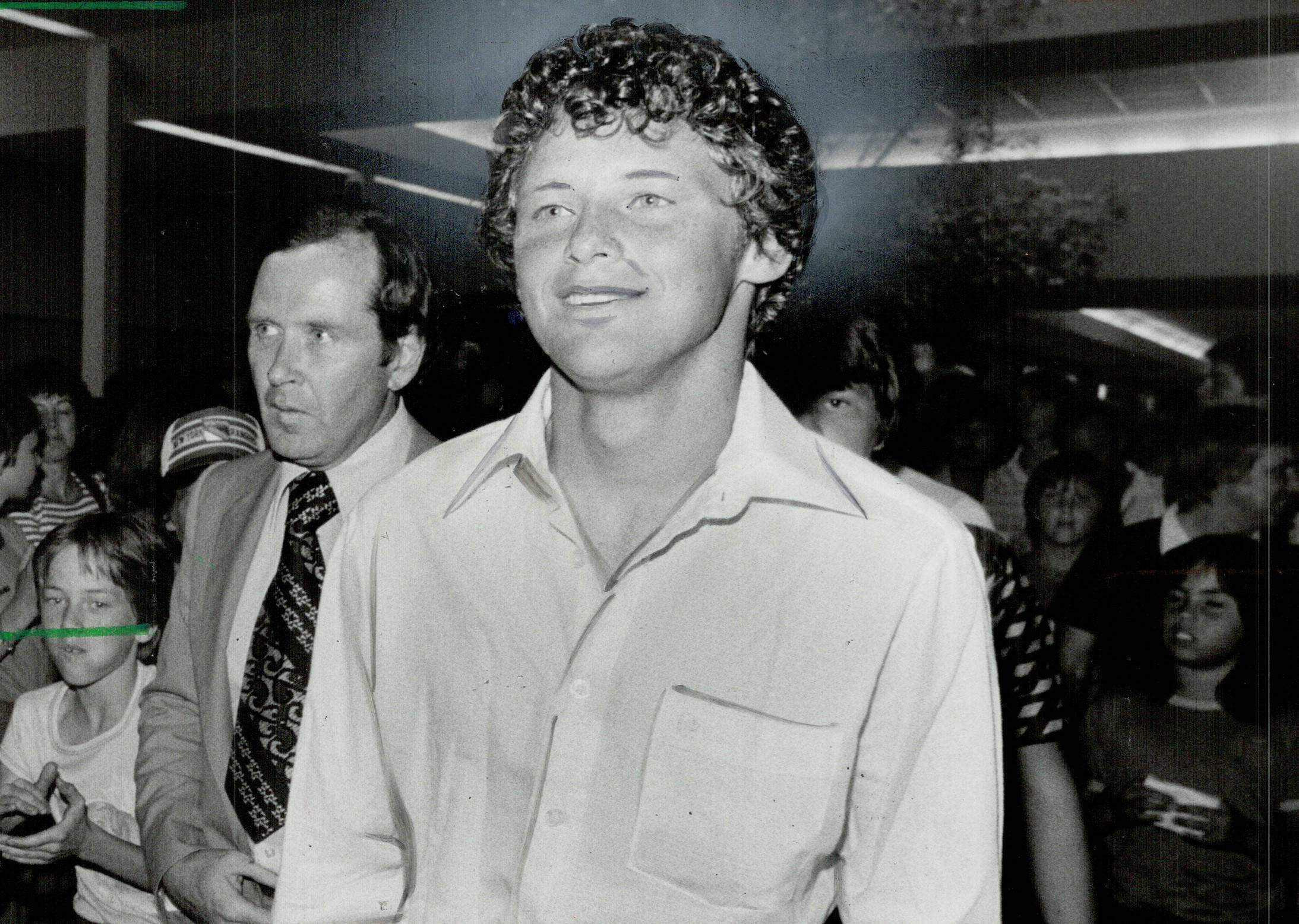 Terry Fox, grayscale, curly hair, Full HD Desktop Wallpaper