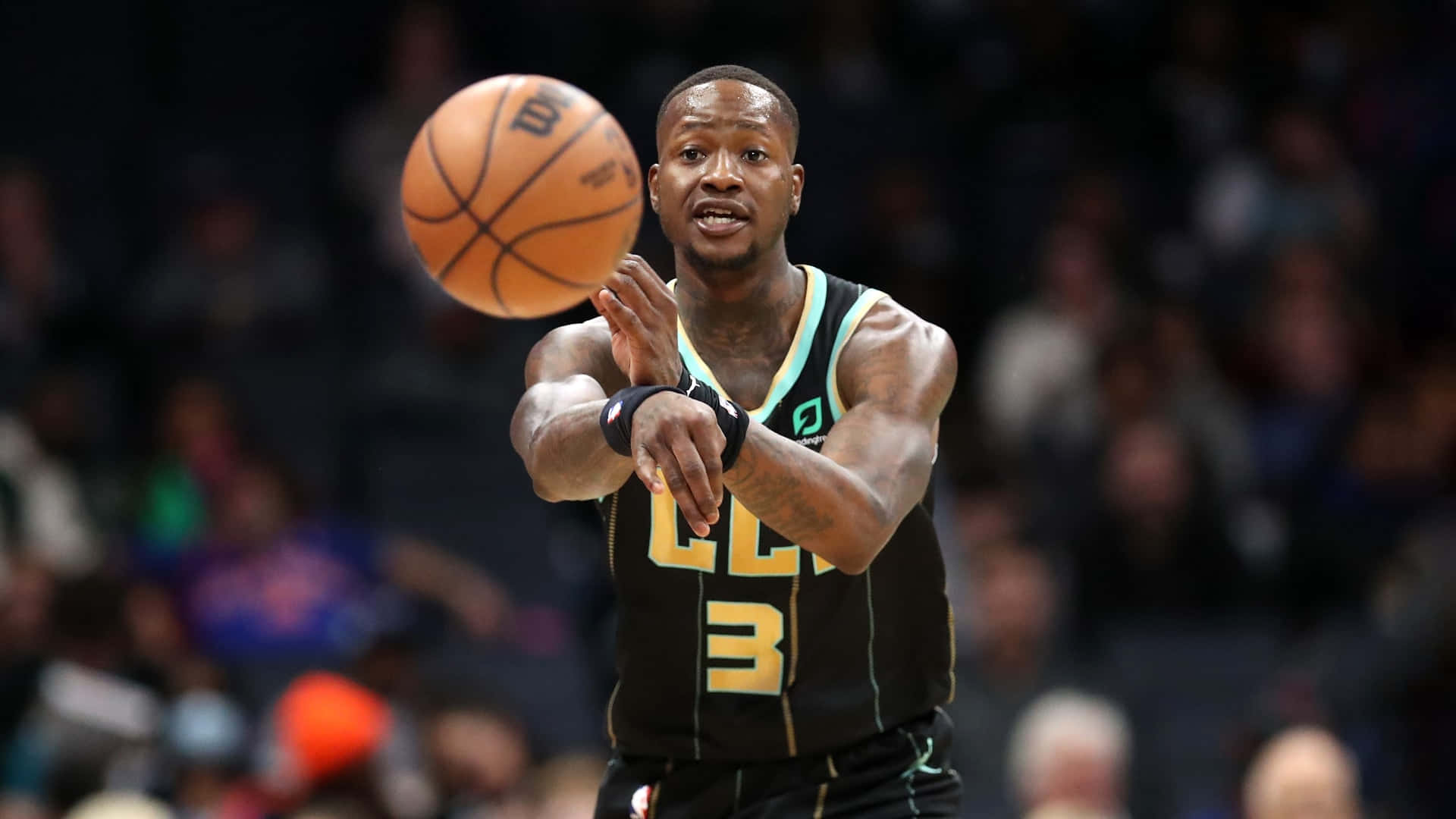 Terry Rozier, black Charlotte Hornets jersey, black and teal jersey, Full HD Desktop Wallpaper