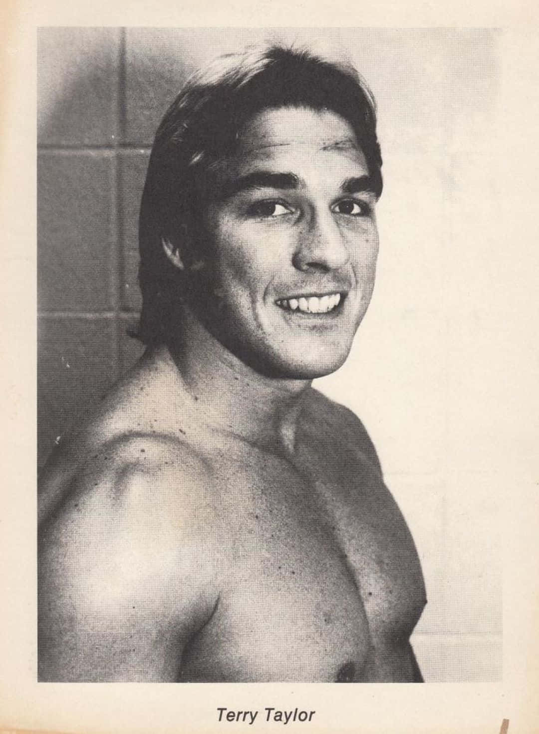 Terry Taylor, black and white portrait, muscular man, HD Phone Wallpaper