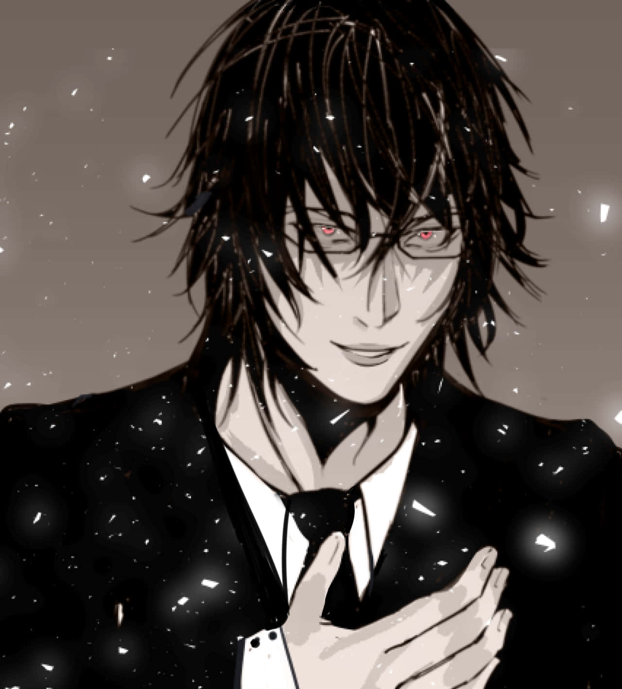 Teru Mikami, red eyes, dark-haired anime man, HD Phone Wallpaper