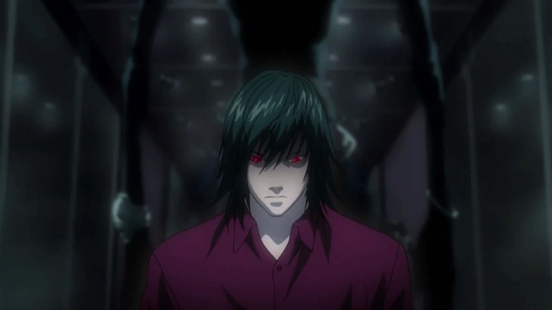 Teru Mikami, dark-haired, glowing red eyes, Full HD Desktop Wallpaper