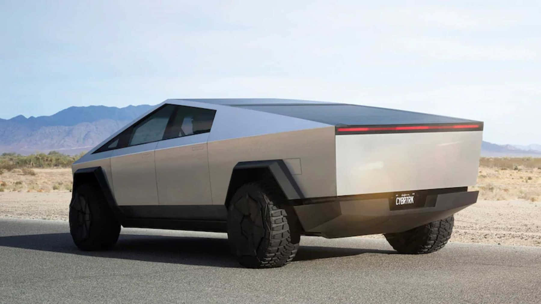 Tesla Cybertruck, silver, angular design, HD Desktop Wallpaper