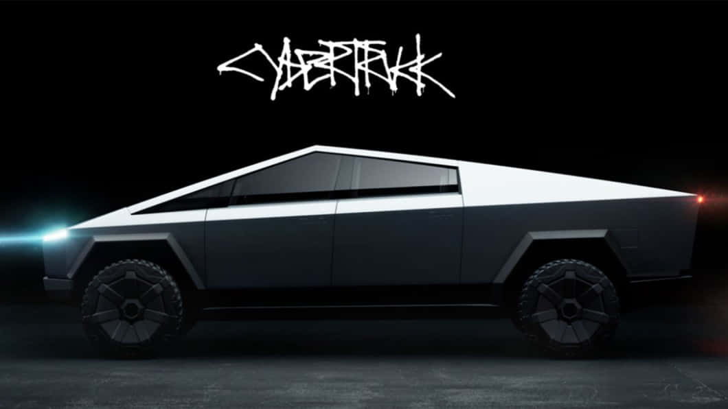 Tesla Cybertruck, silver, angular lines, SD Desktop Wallpaper