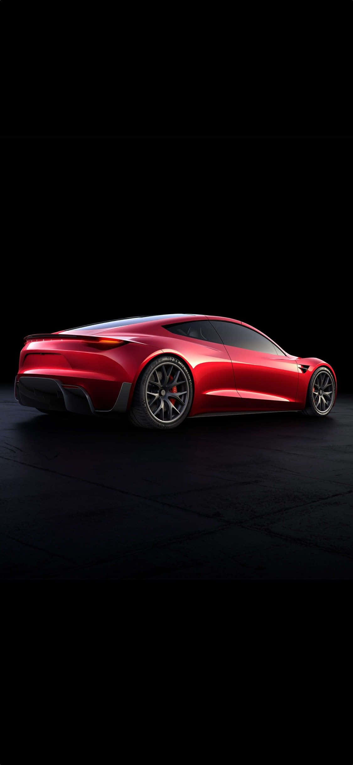 Tesla, iPhone, red sports car, Full HD Phone Wallpaper