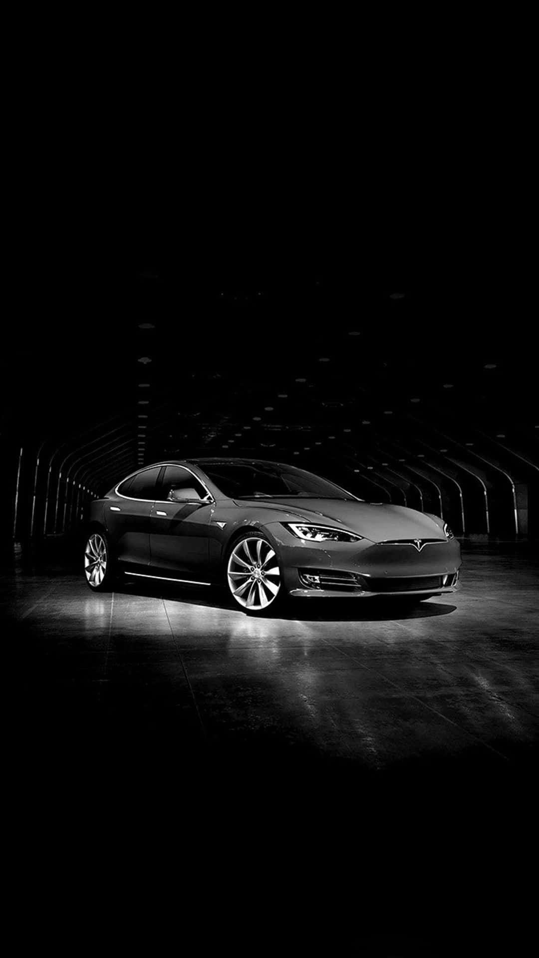 Tesla, iPhone, greyscale, Full HD Phone Wallpaper