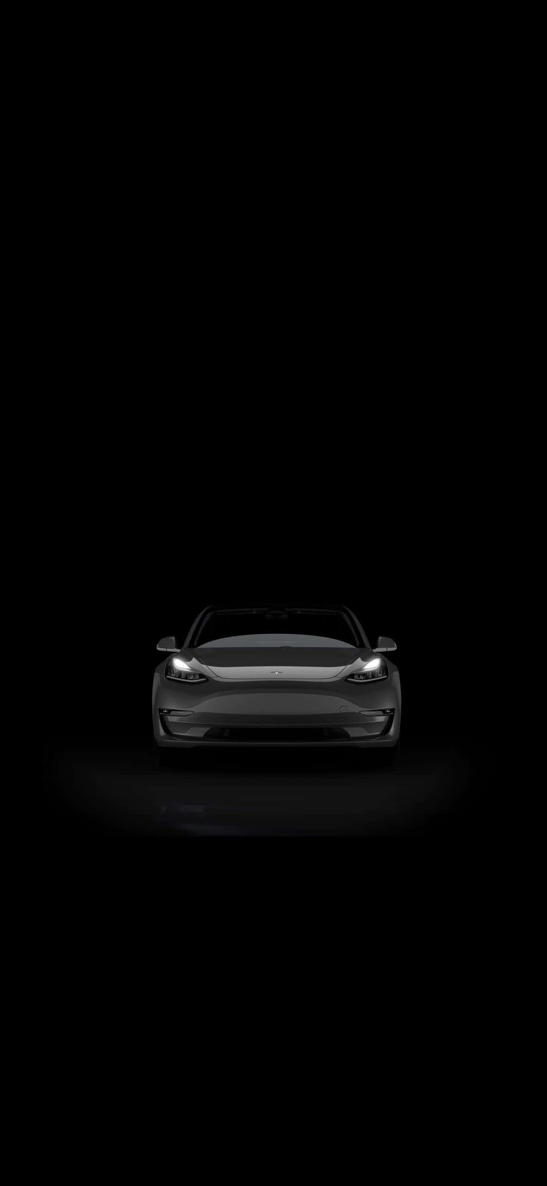Tesla iPhone, sleek black, electric car, Full HD Phone Wallpaper