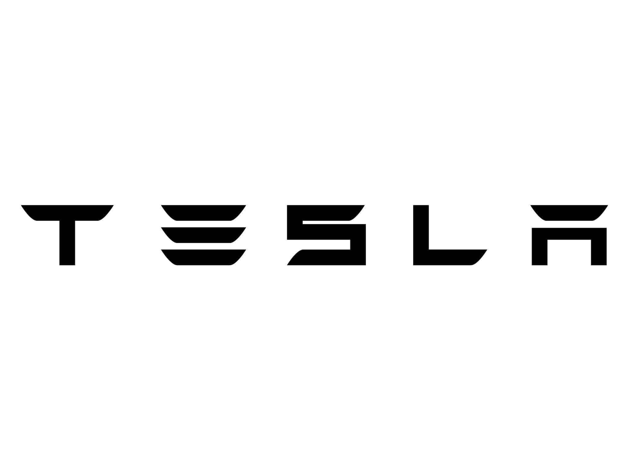 Tesla logo, 4K resolution, black, Full HD Desktop Wallpaper