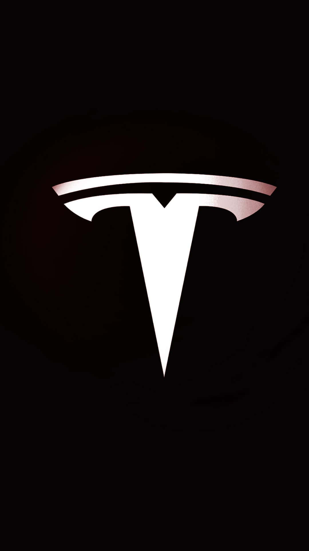 Tesla logo, 4K Resolution, glowing white, Full HD Phone Wallpaper