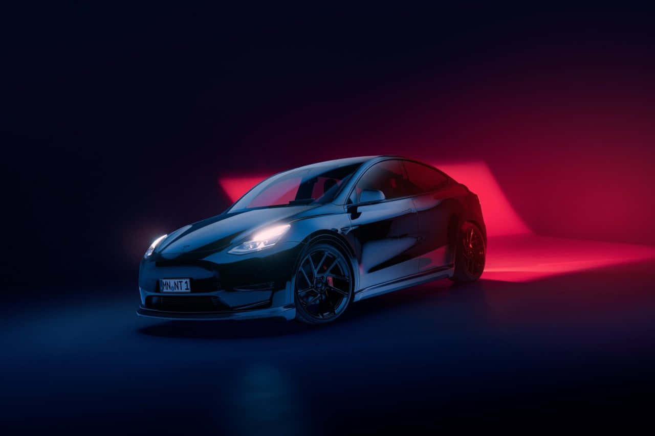 Tesla Model Y, sleek, black, HD Desktop Wallpaper