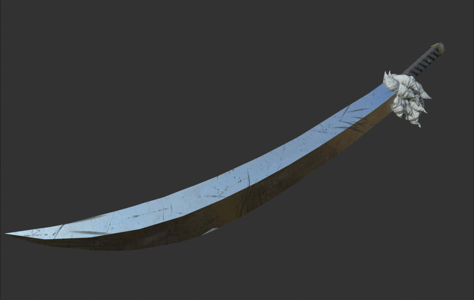 Tessaiga, curved sword, weathered blade, Full HD Desktop Wallpaper