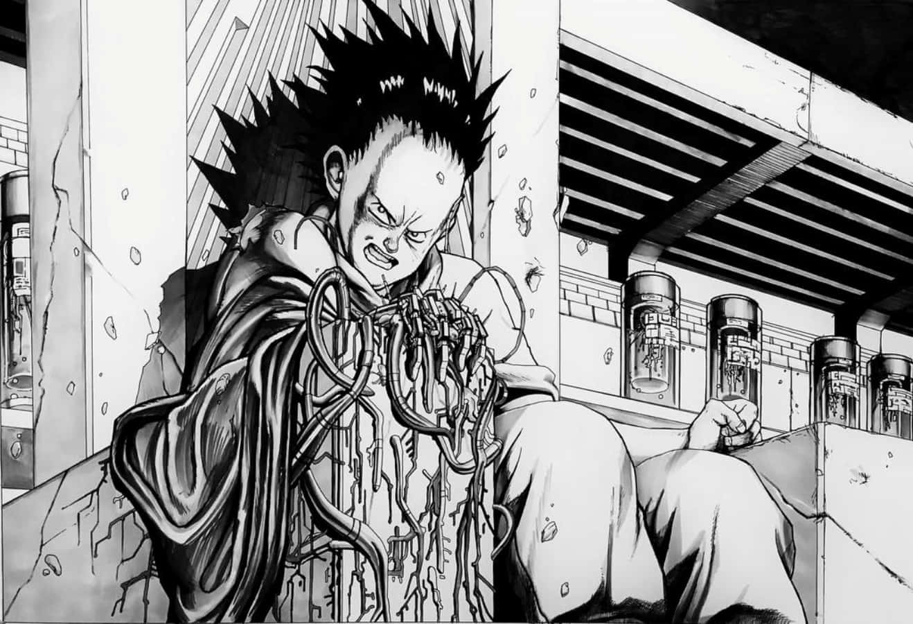 Tetsuo Shima, manga-style character, spiky hair, HD Desktop Wallpaper