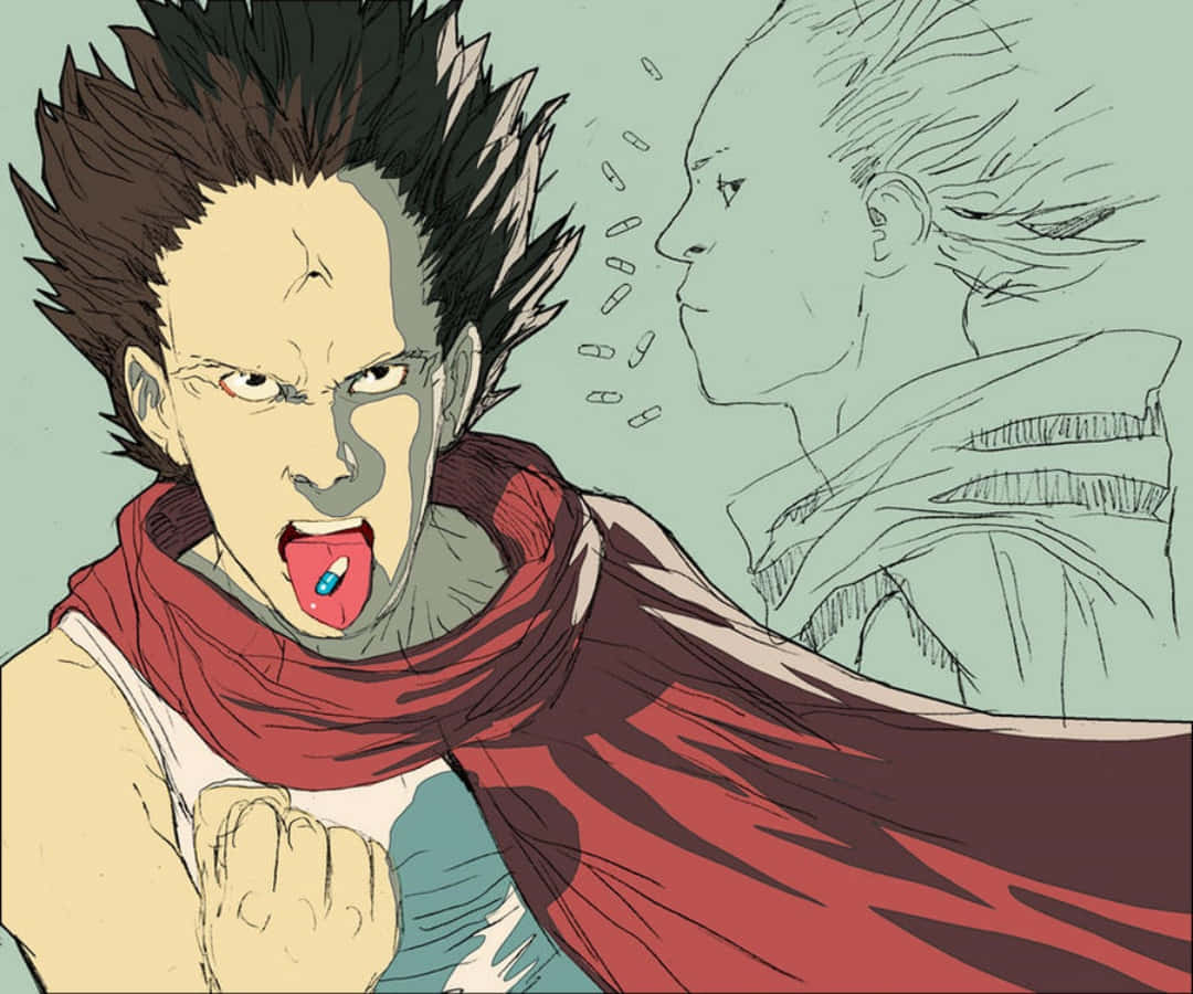 Tetsuo Shima, spiky hair, red scarf, SD Desktop Wallpaper