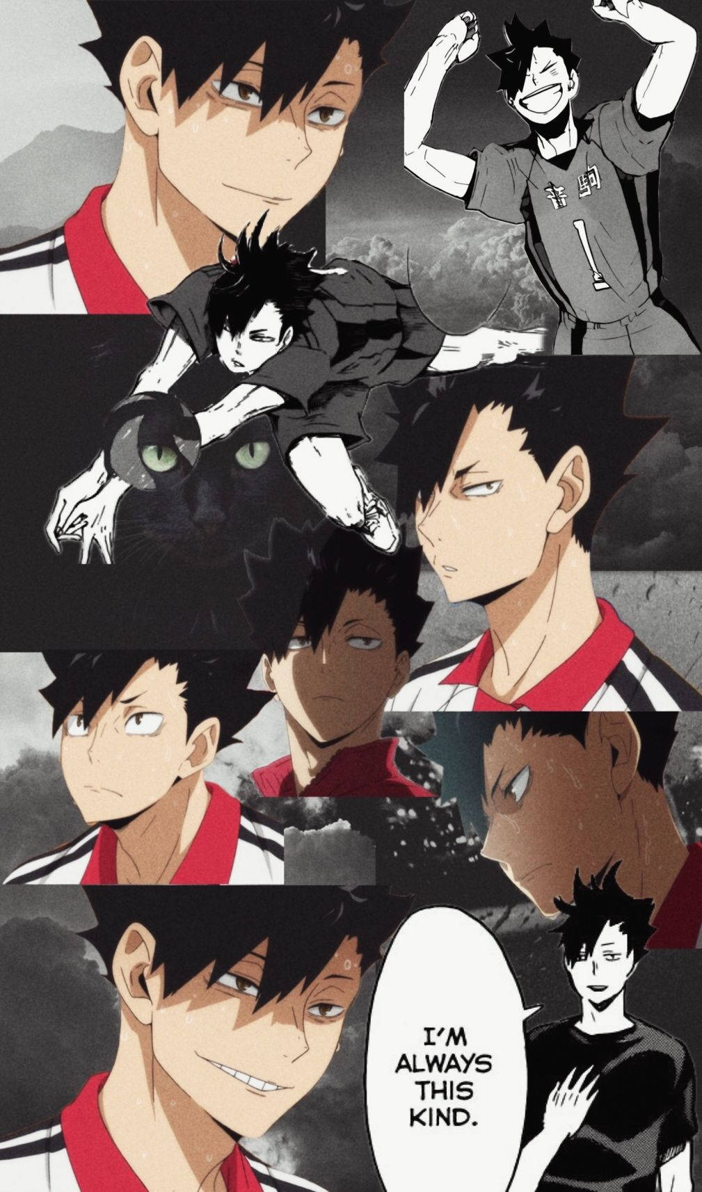 Tetsuro Kuroo, red and white jersey, volleyball player, HD Phone Wallpaper