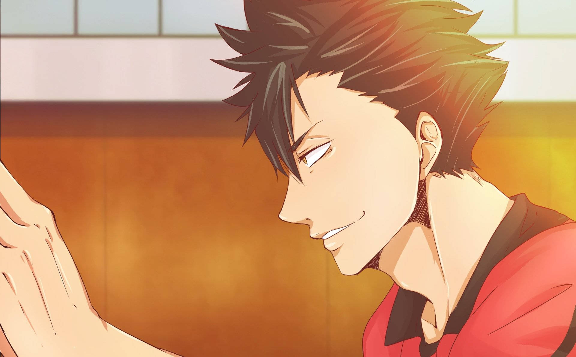Tetsuro Kuroo, middle blocker, spiky hair, Full HD Desktop Wallpaper