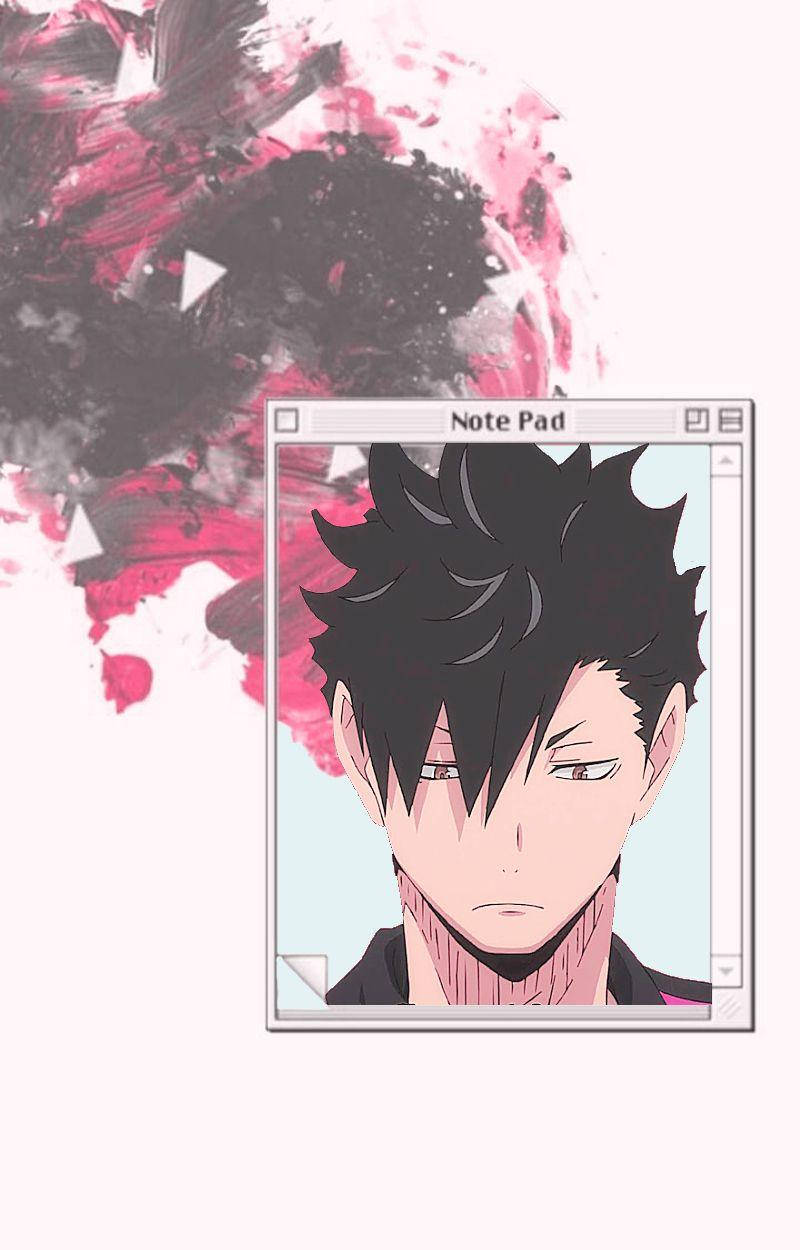 Tetsuro Kuroo, Pink Notepad Art, vibrant pink, SD Phone Wallpaper