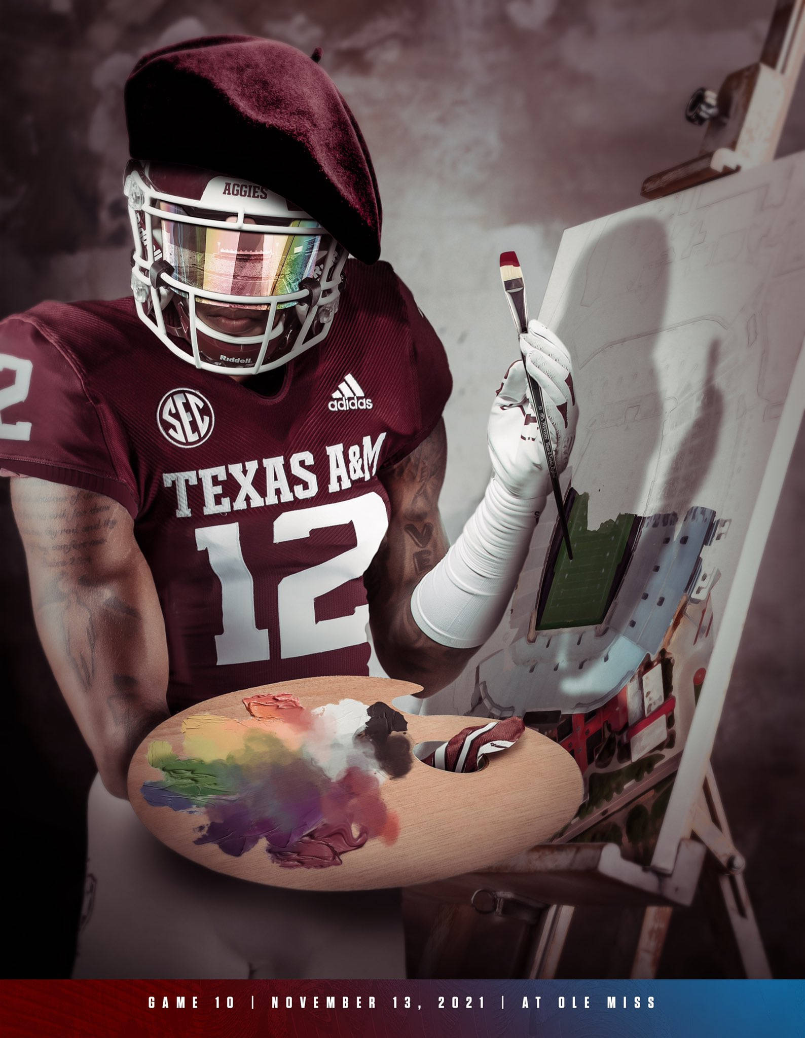 Texas A&M University, football player, uniform, Full HD Phone Wallpaper