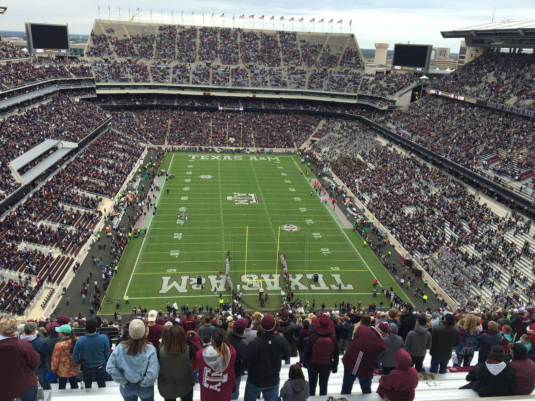 Texas A&M University, full stadium, aerial view, Full HD Desktop Wallpaper