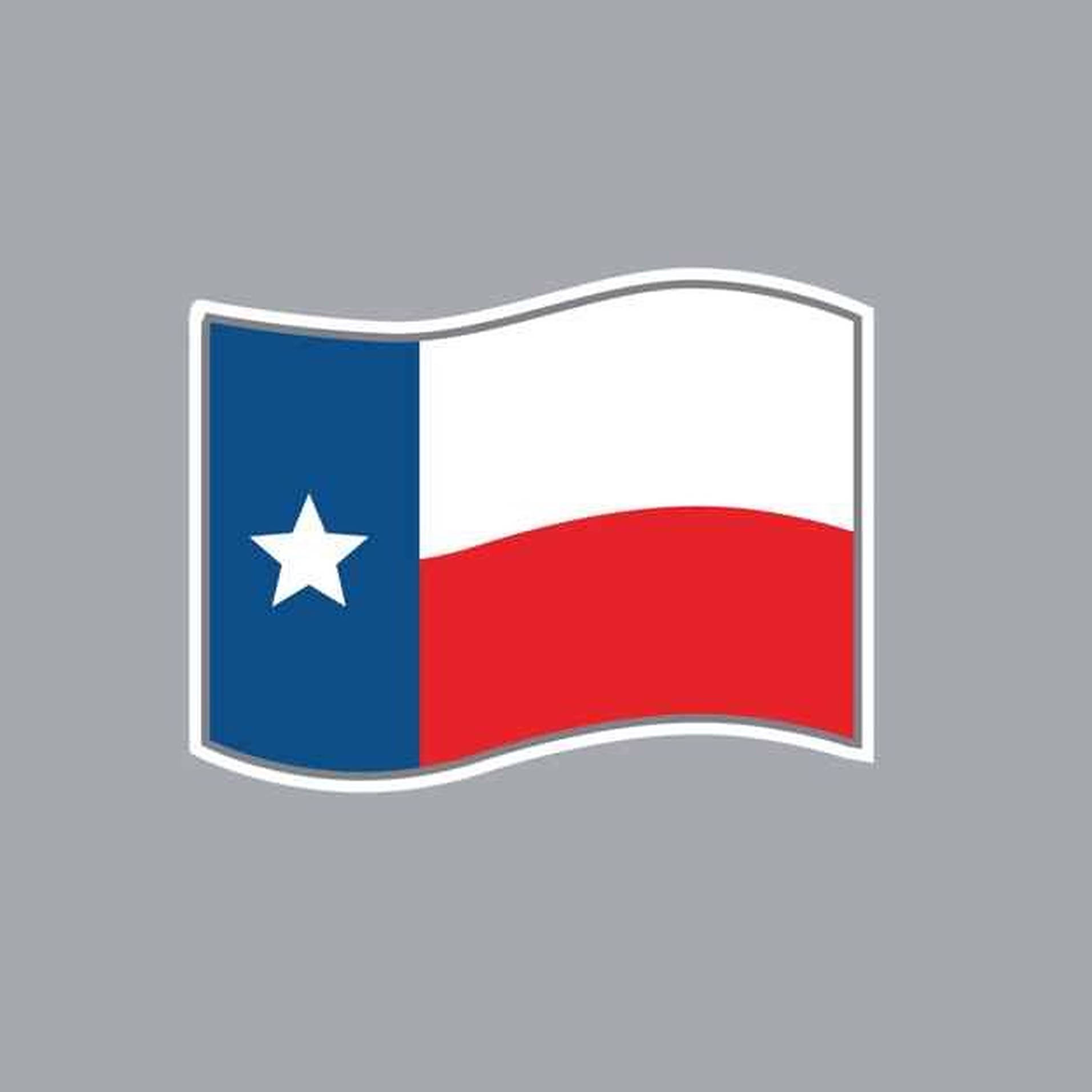 Texas flag, gray background, blue white and red colors, HD Desktop Wallpaper