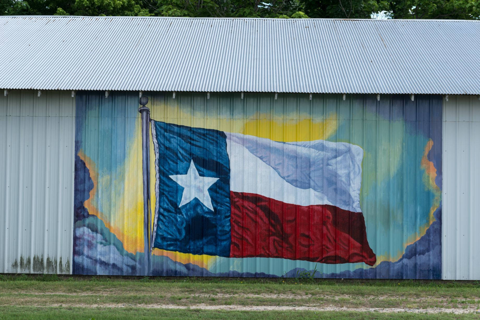Texas flag, mural art, corrugated metal barn wall, HD Desktop Wallpaper