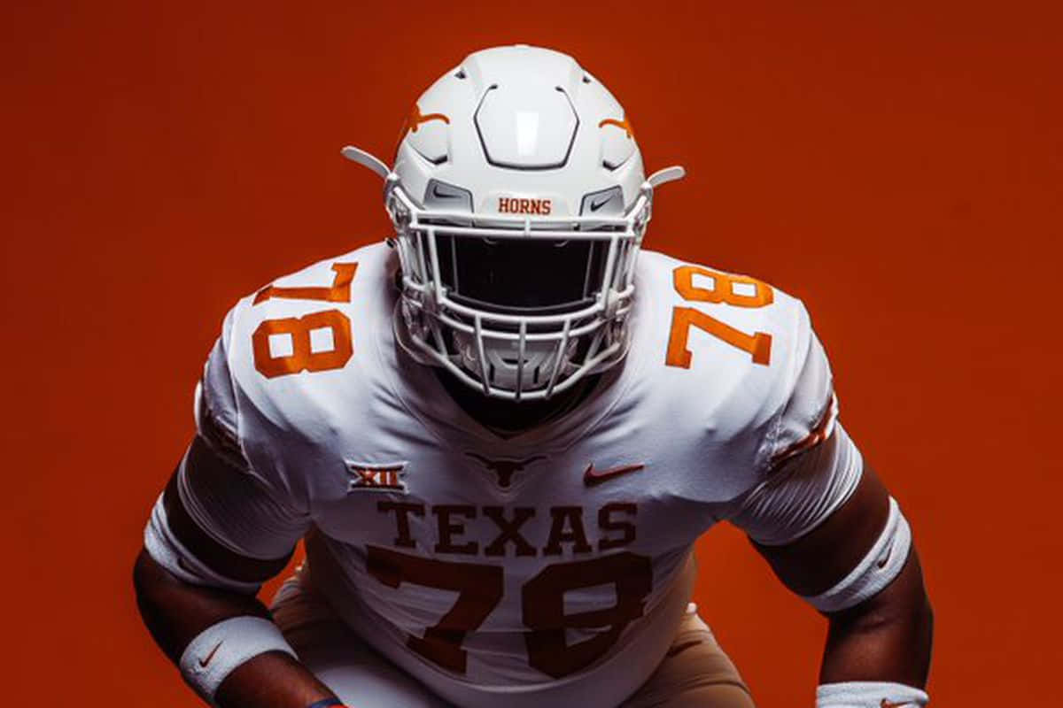 Texas Football, white and orange gear, helmet, SD Desktop Wallpaper