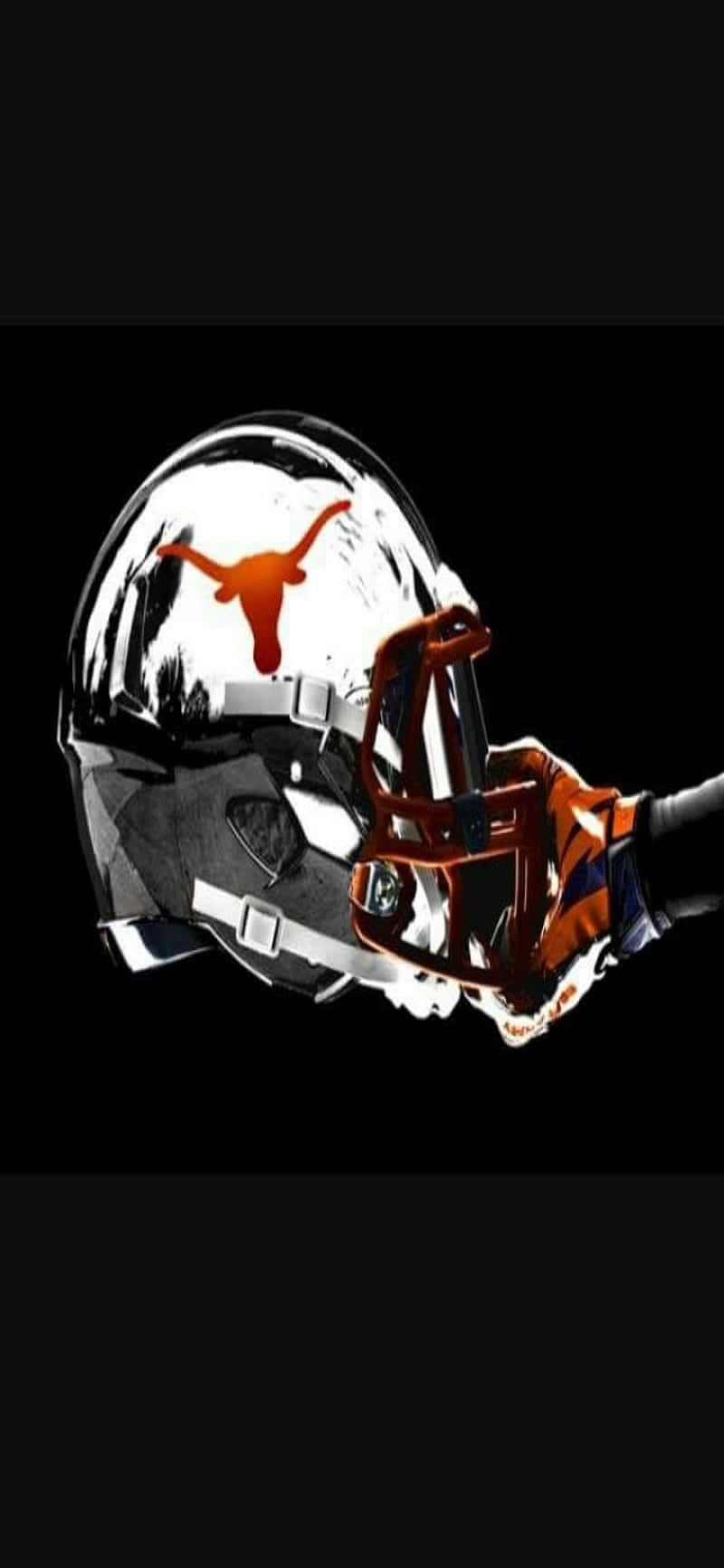 Texas Football, glossy white football helmet, orange longhorn logo, HD Phone Wallpaper
