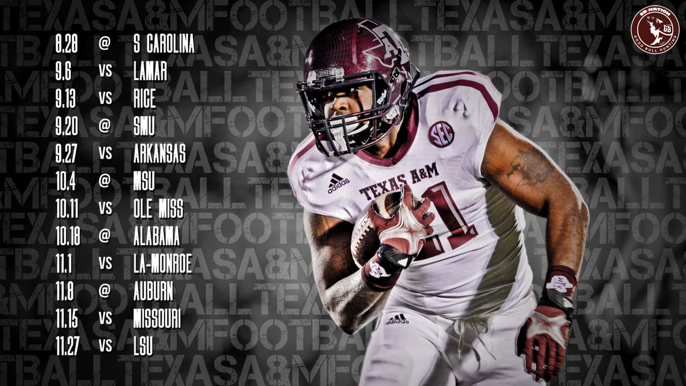 Texas A&M, white and maroon gear, football player, HD Desktop Wallpaper