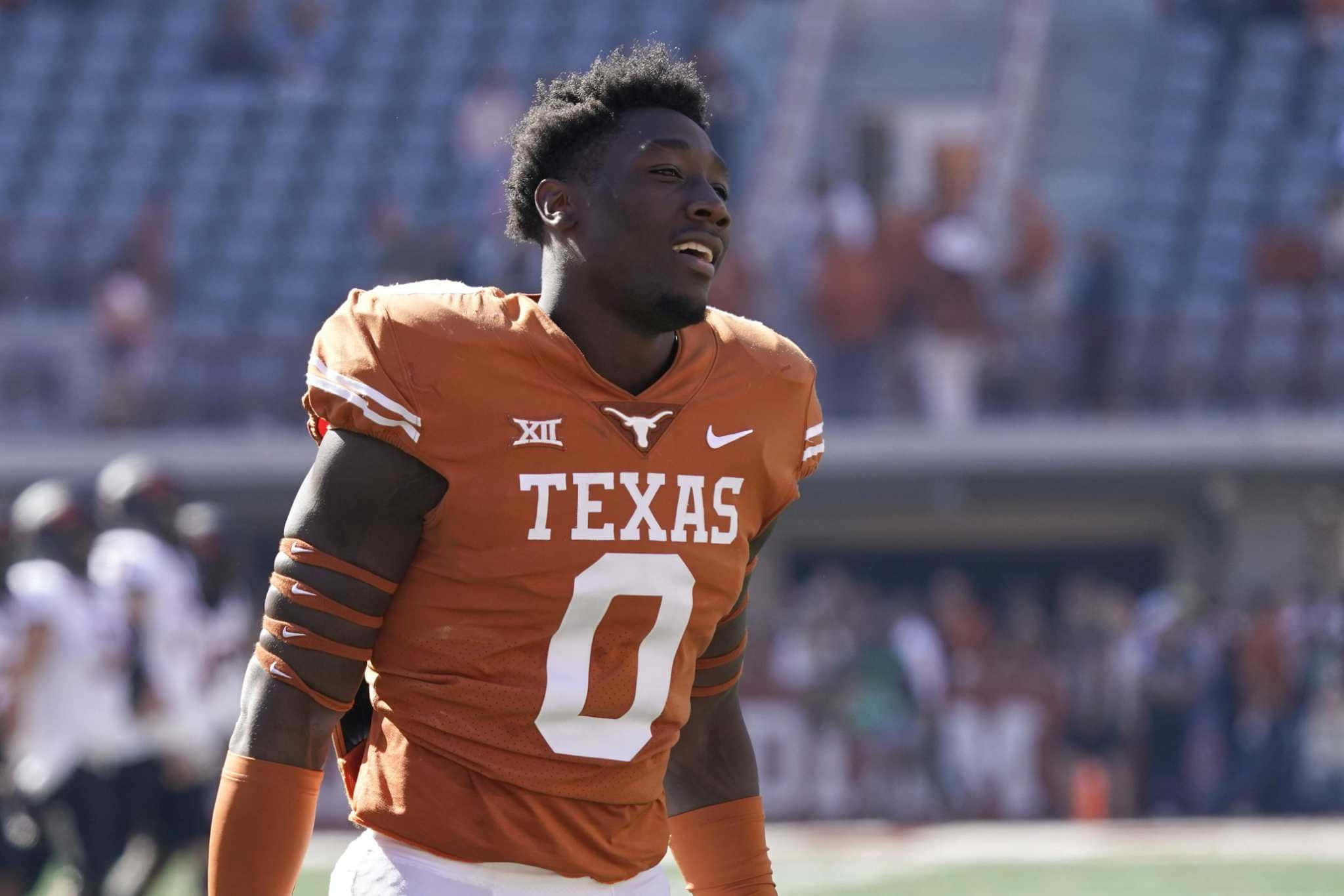 Texas Football, orange jersey, number zero, Full HD Desktop Wallpaper