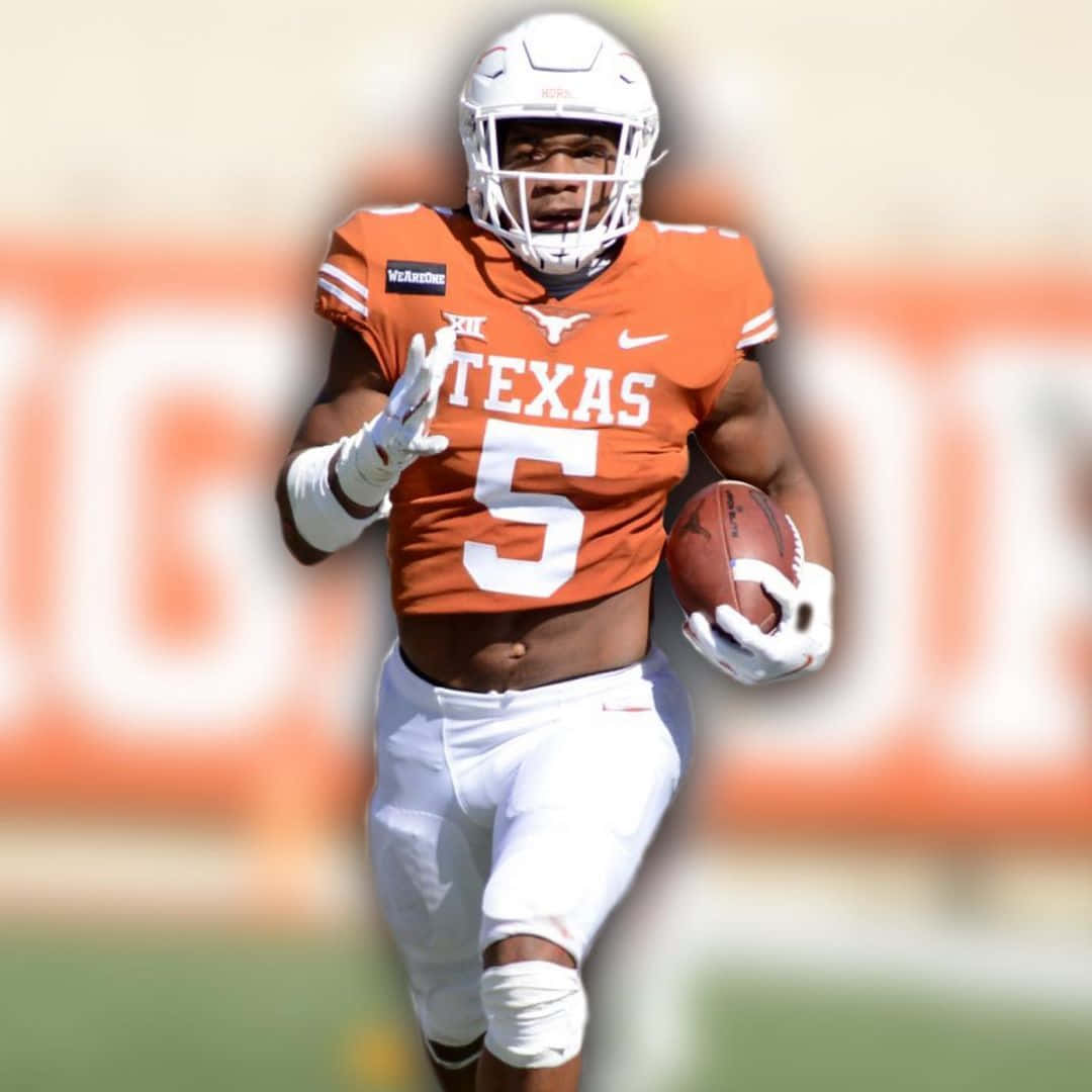 Texas Longhorns, running back, orange and white uniform, SD Desktop Wallpaper