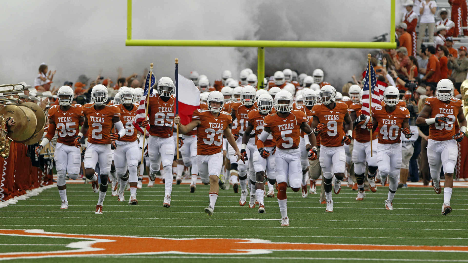 Texas Longhorns, football team, field, Full HD Desktop Wallpaper