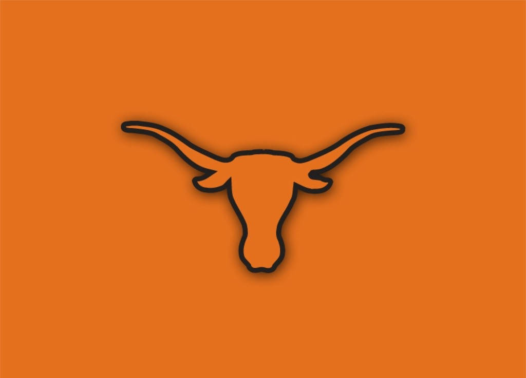 Texas Longhorns, black outline, longhorn bull head, SD Desktop Wallpaper