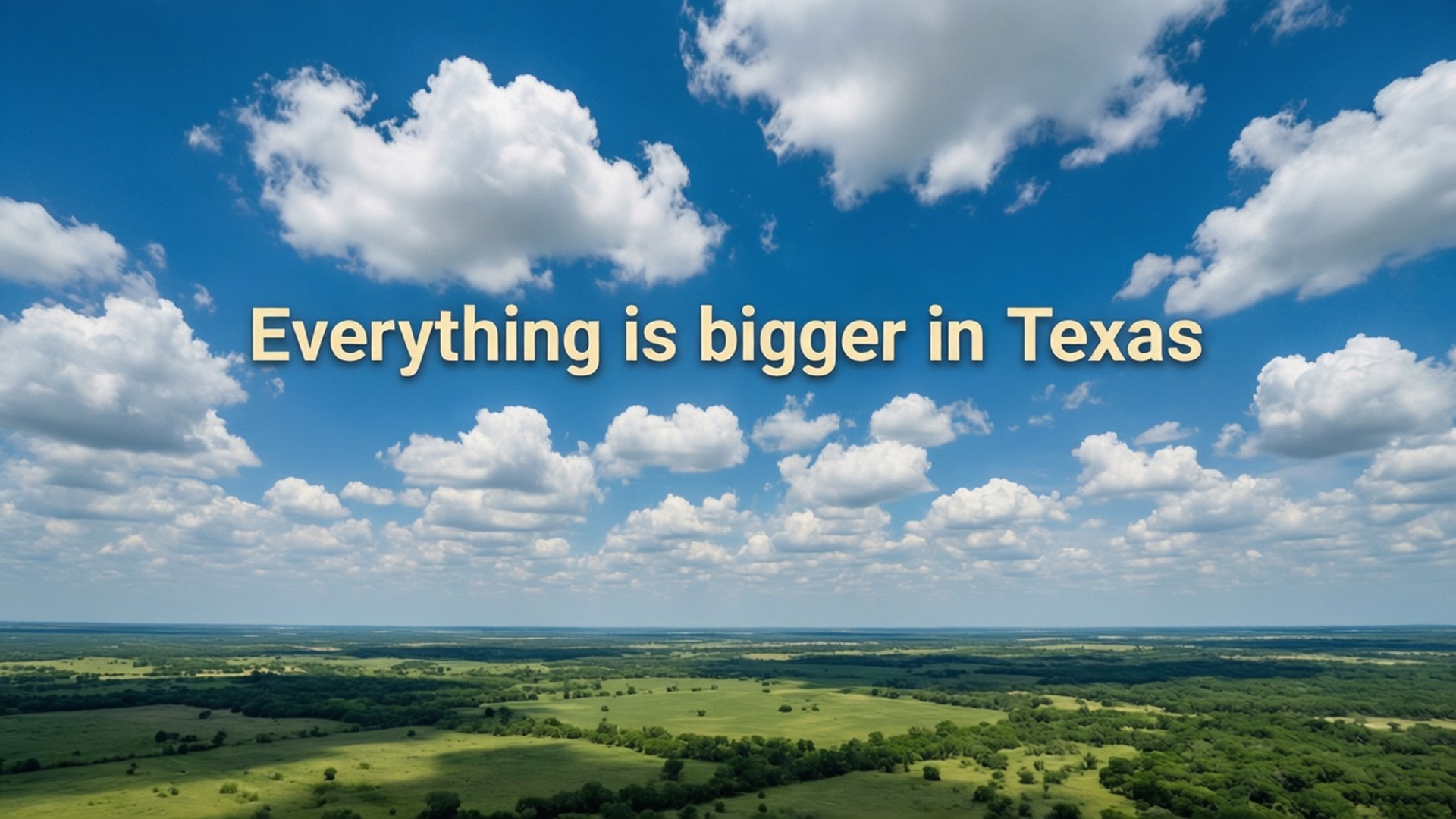 Texas, green Texas plains, bright blue sky, Full HD Desktop Wallpaper