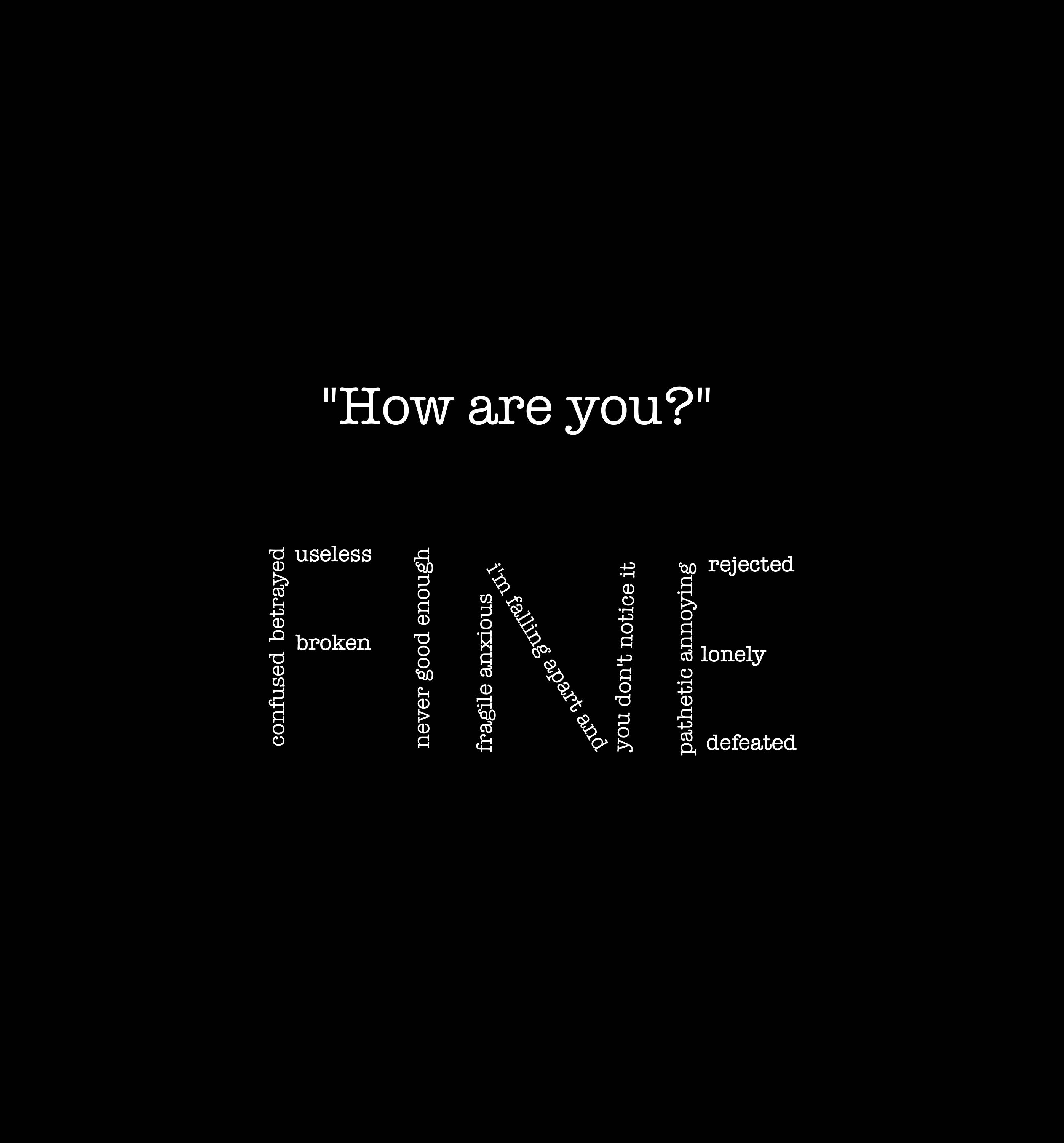white text, black background, How are you?, 2K Phone Wallpaper