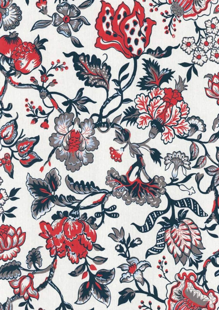 textile art, vibrant red, gray, SD Phone Wallpaper