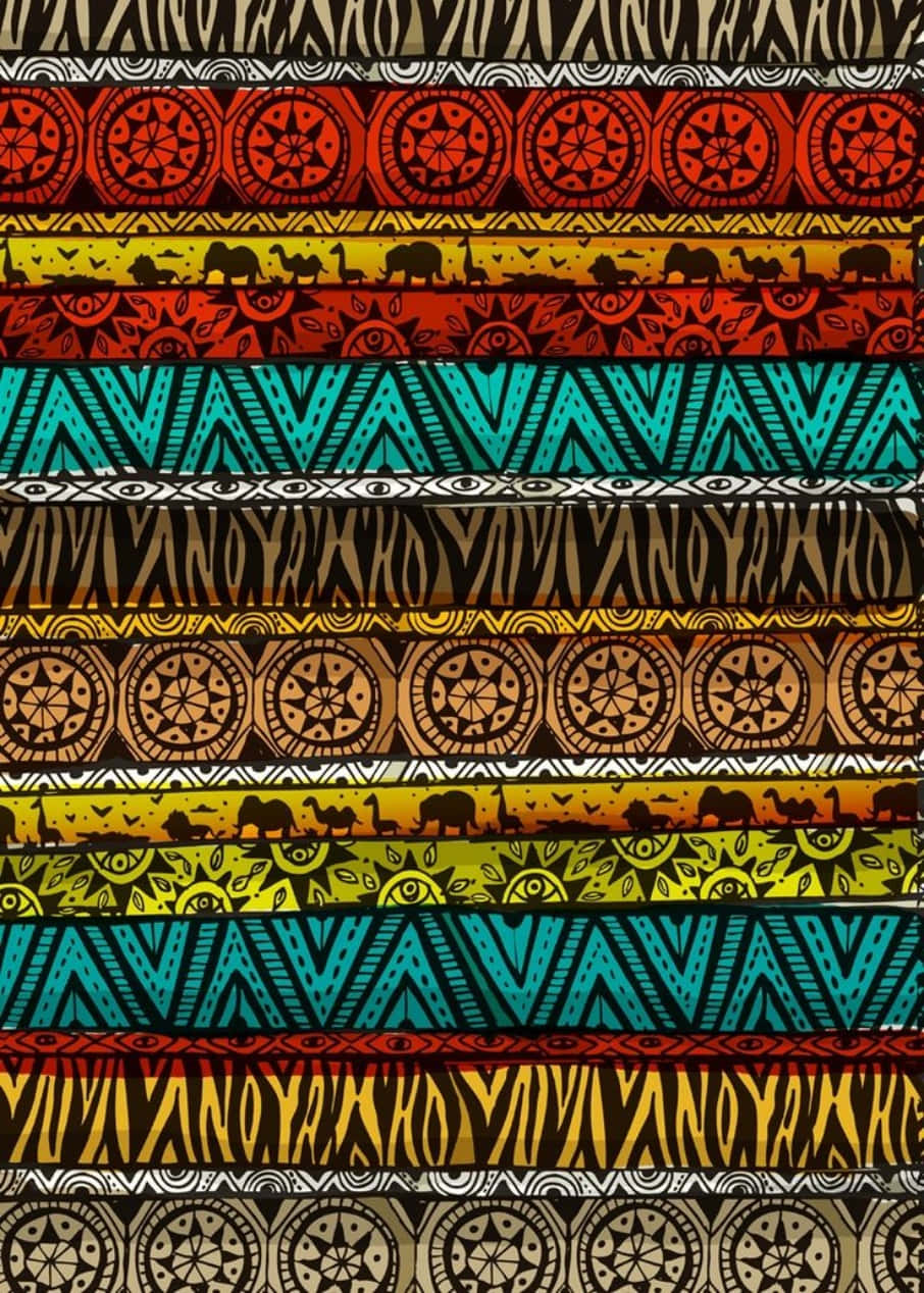 textile art, tribal patterns, camels, SD Phone Wallpaper