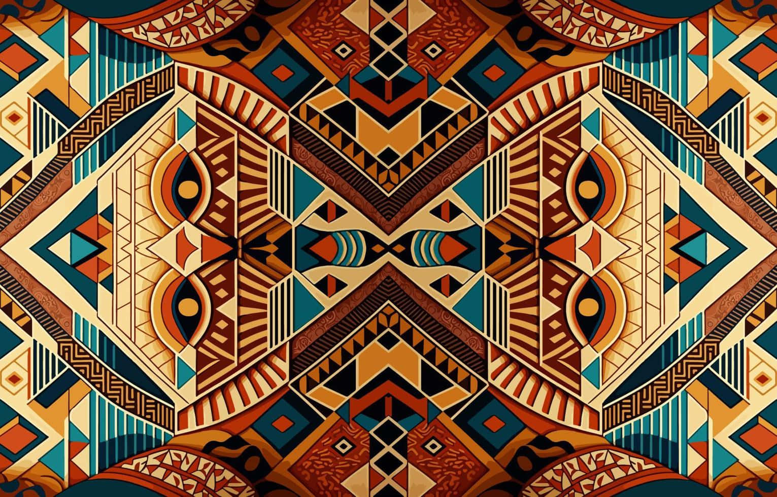 Textile Art, tribal pattern, geometric shapes, HD Desktop Wallpaper