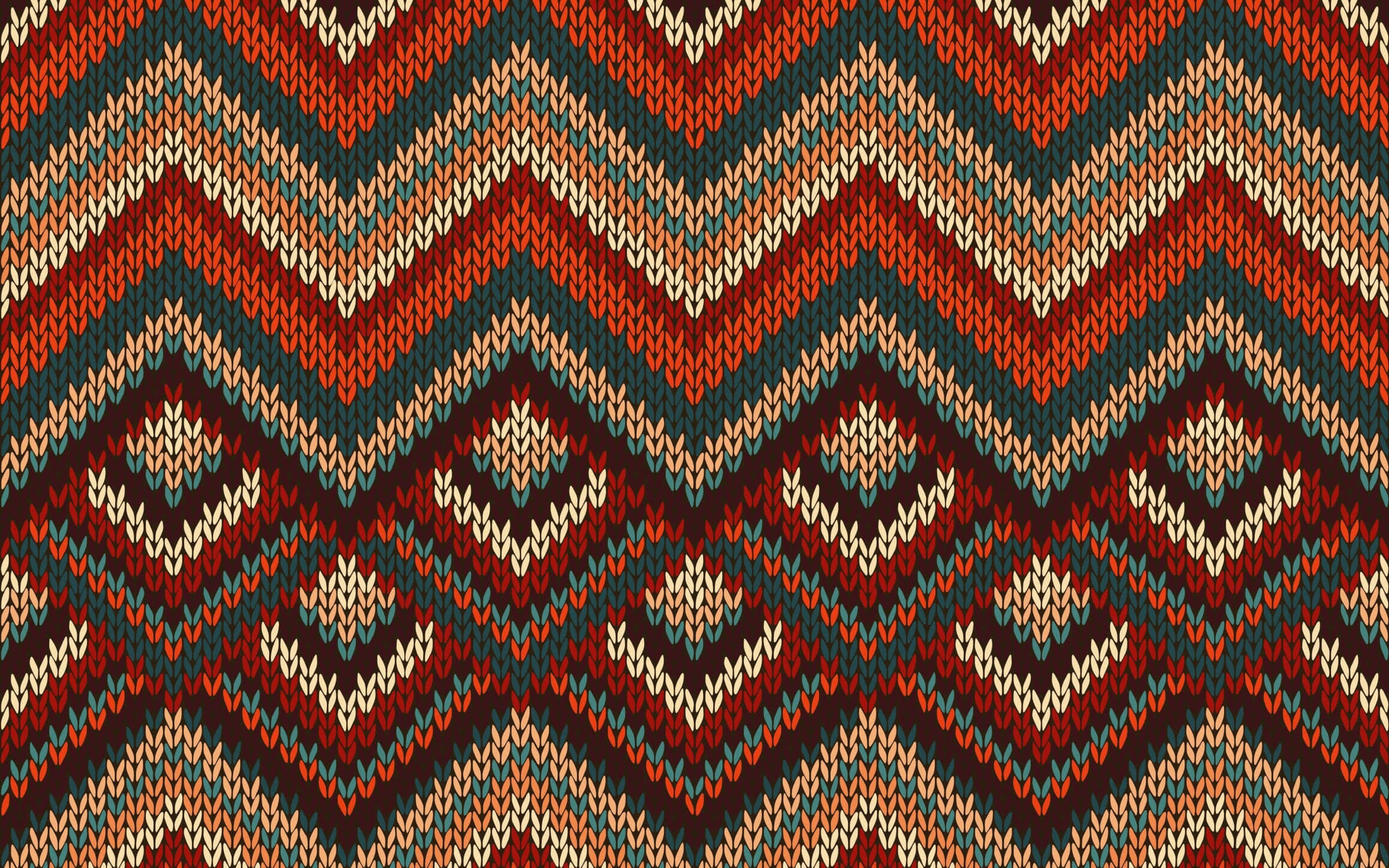 Textile Art, zigzag knit pattern, warm reds, Full HD Desktop Wallpaper