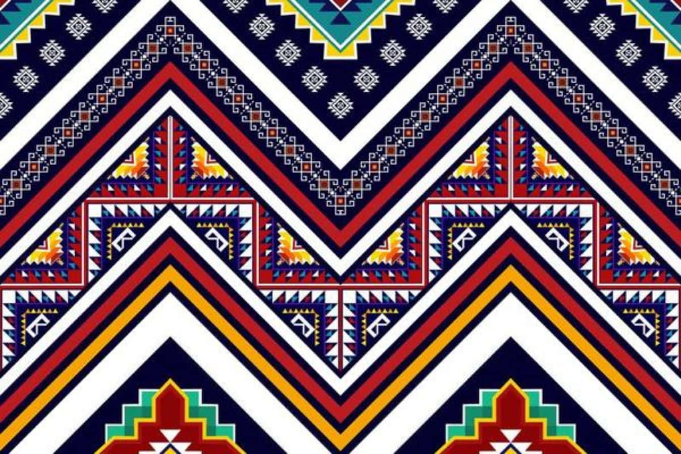 textile art, geometric tribal pattern, zigzag lines, HD Desktop Wallpaper