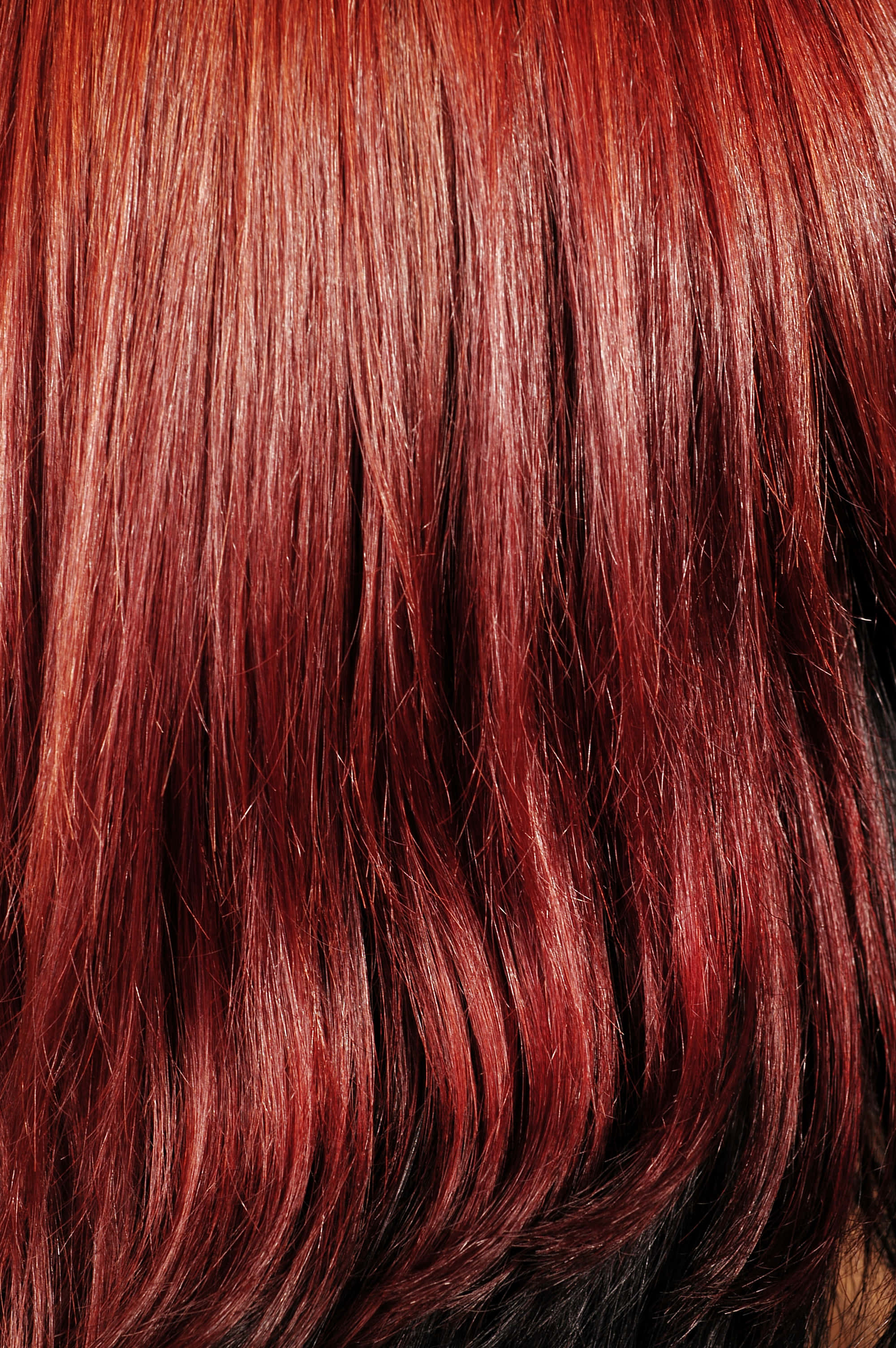 vibrant red, glossy, deep red hair, 2K Phone Wallpaper