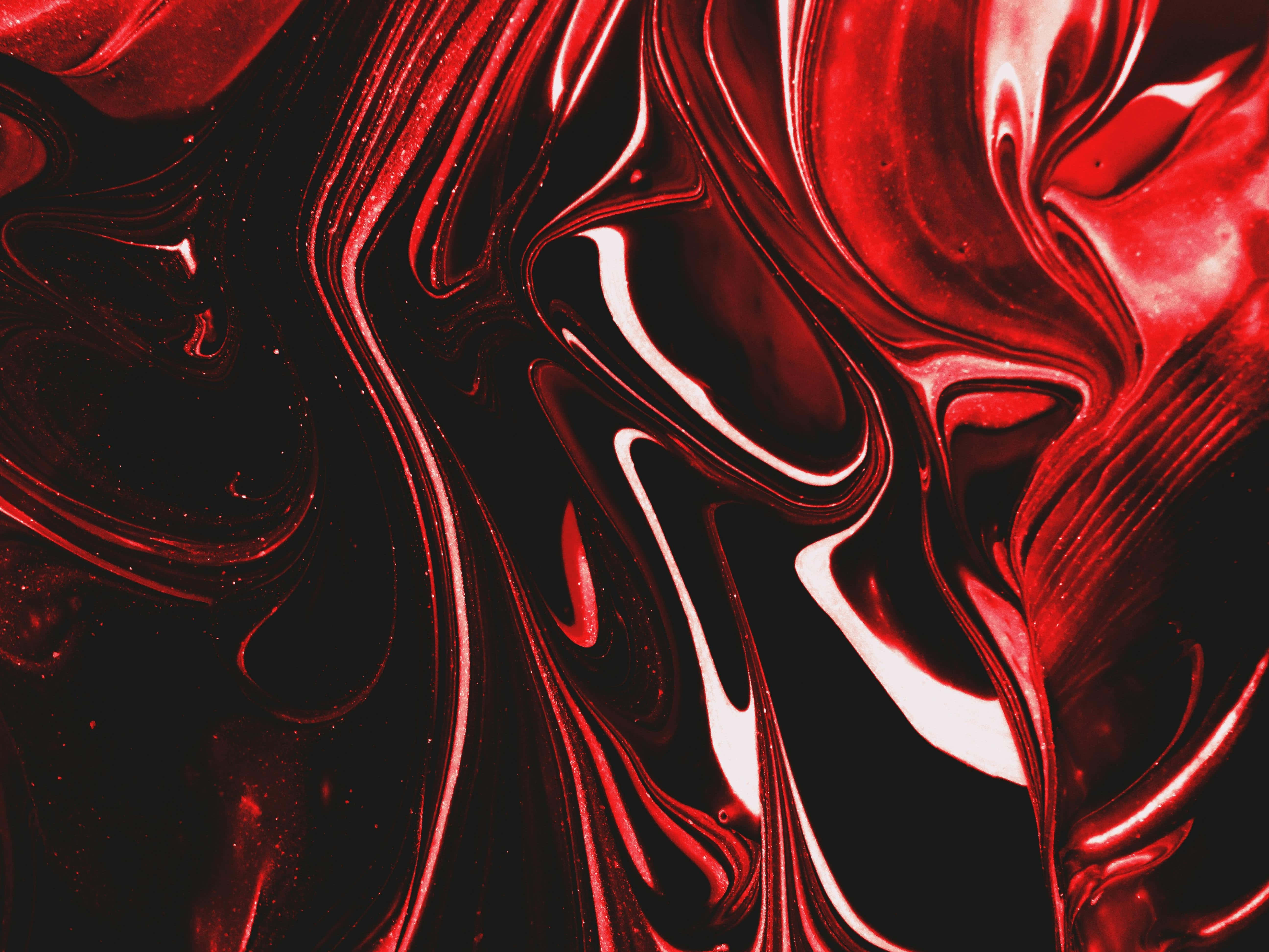 abstract redand black textured paint, vibrant red, glossy motion, 5K Desktop Wallpaper