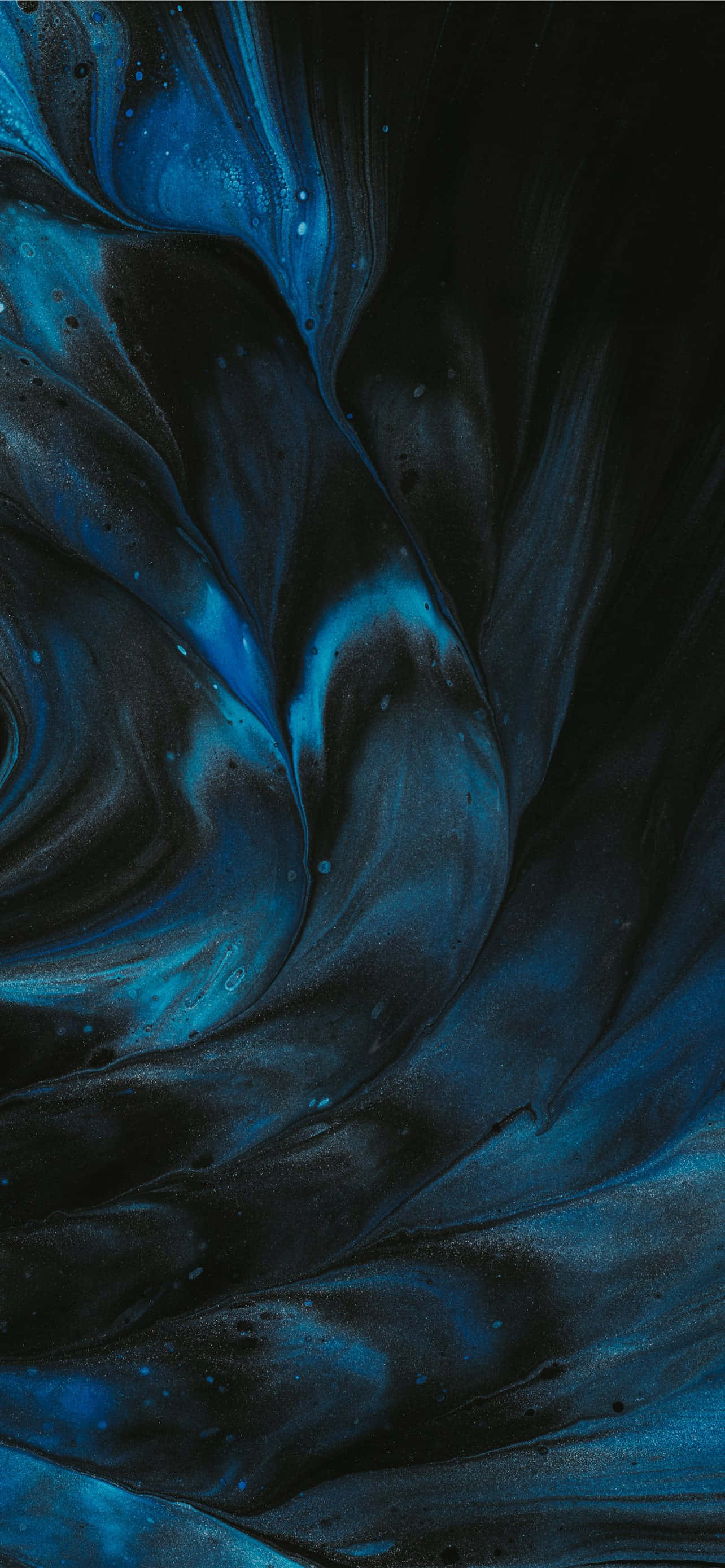 abstract blue texture painting, cosmic blue, black ink, 2K Phone Wallpaper