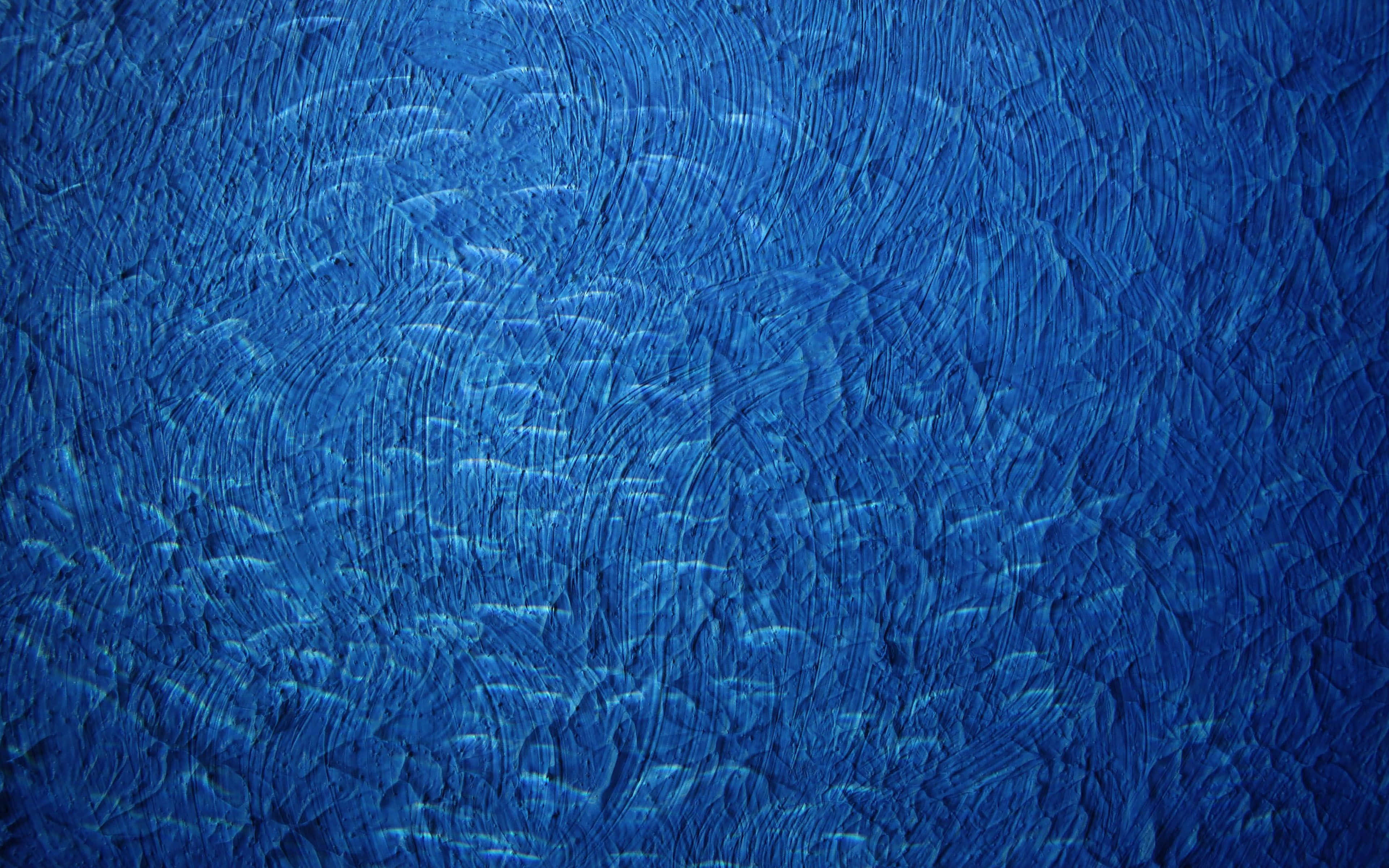blue, textured paint, swirling brushstroke patterns, 4K Desktop Wallpaper