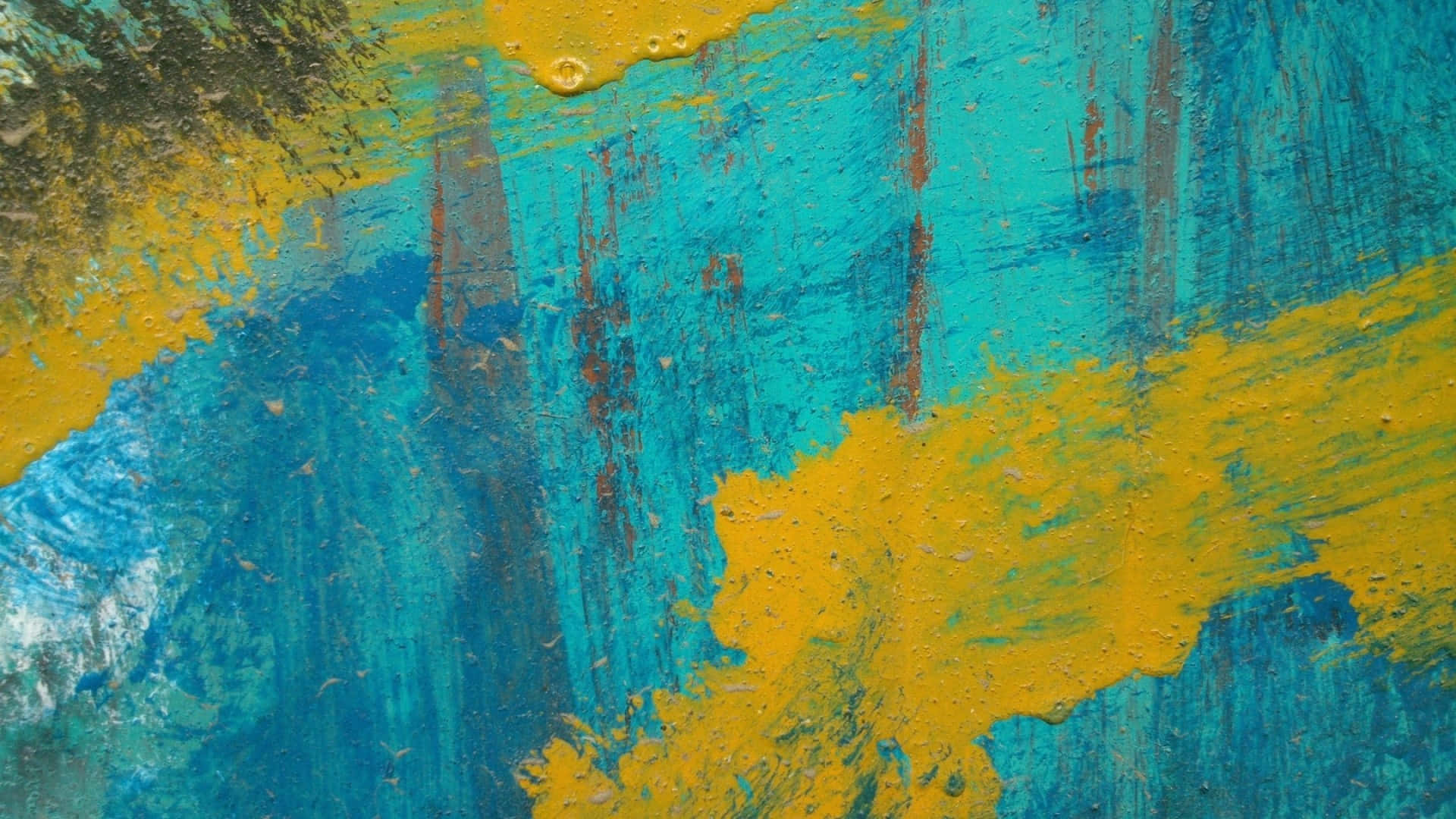 teal, gold, brushstrokes, Full HD Desktop Wallpaper