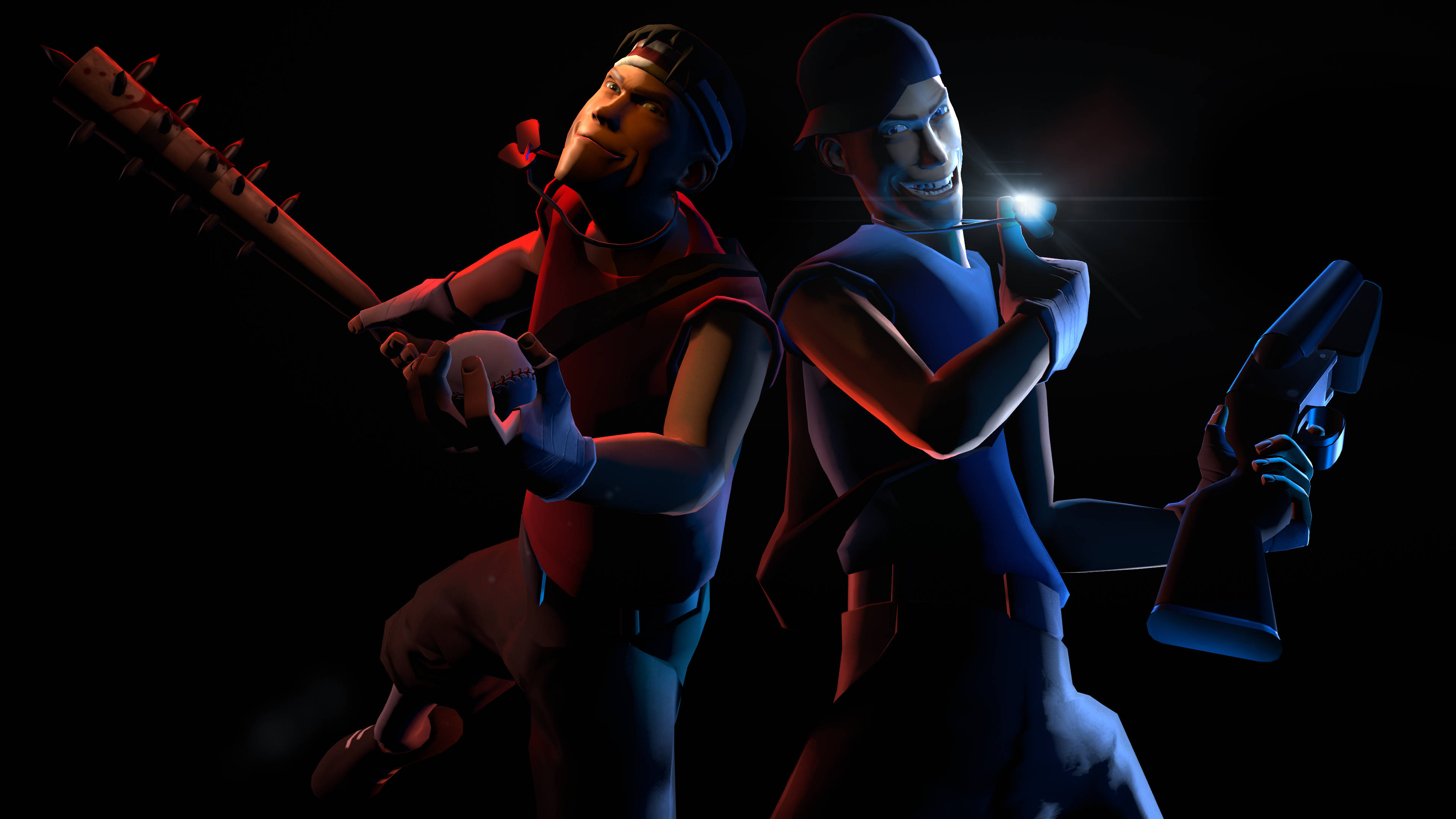 Tf2 4K, spiked bat, glowing weapon, 4K Desktop Wallpaper