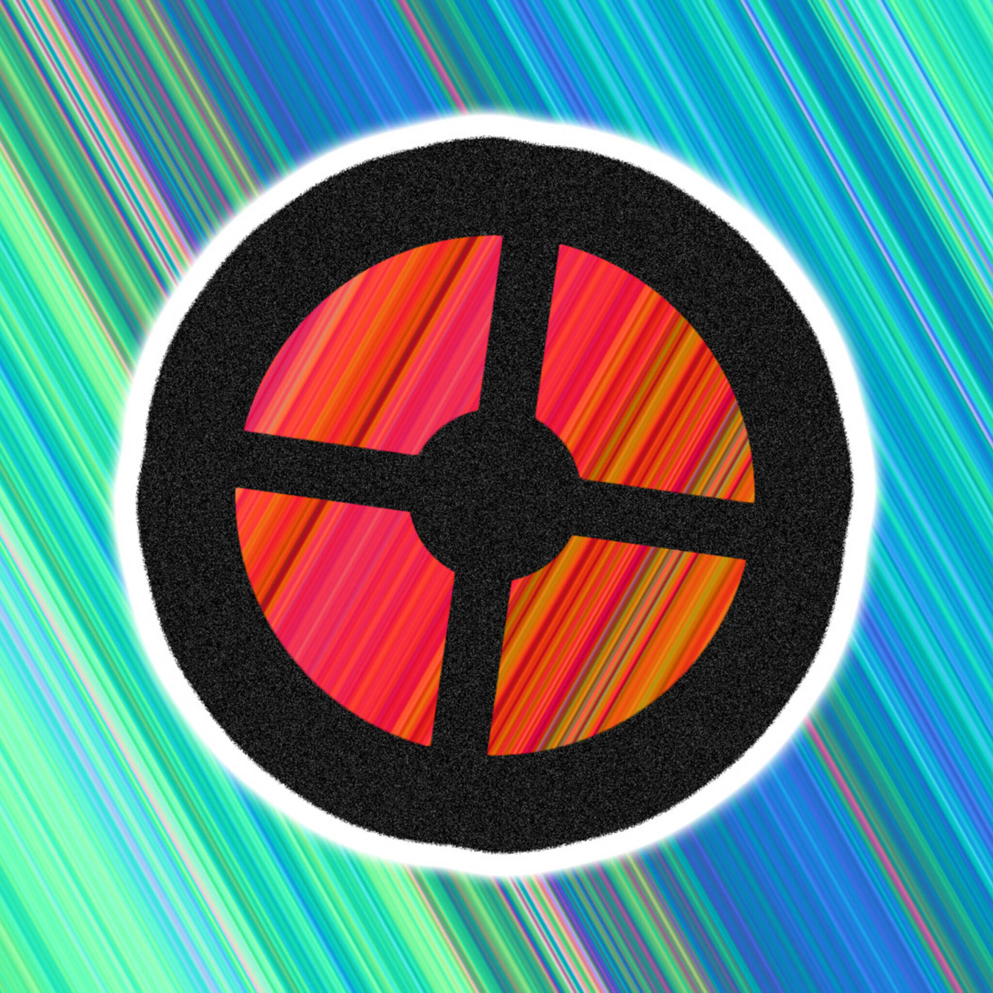 TF2 Logo, black circular target, red orange streaks, Full HD Desktop Wallpaper