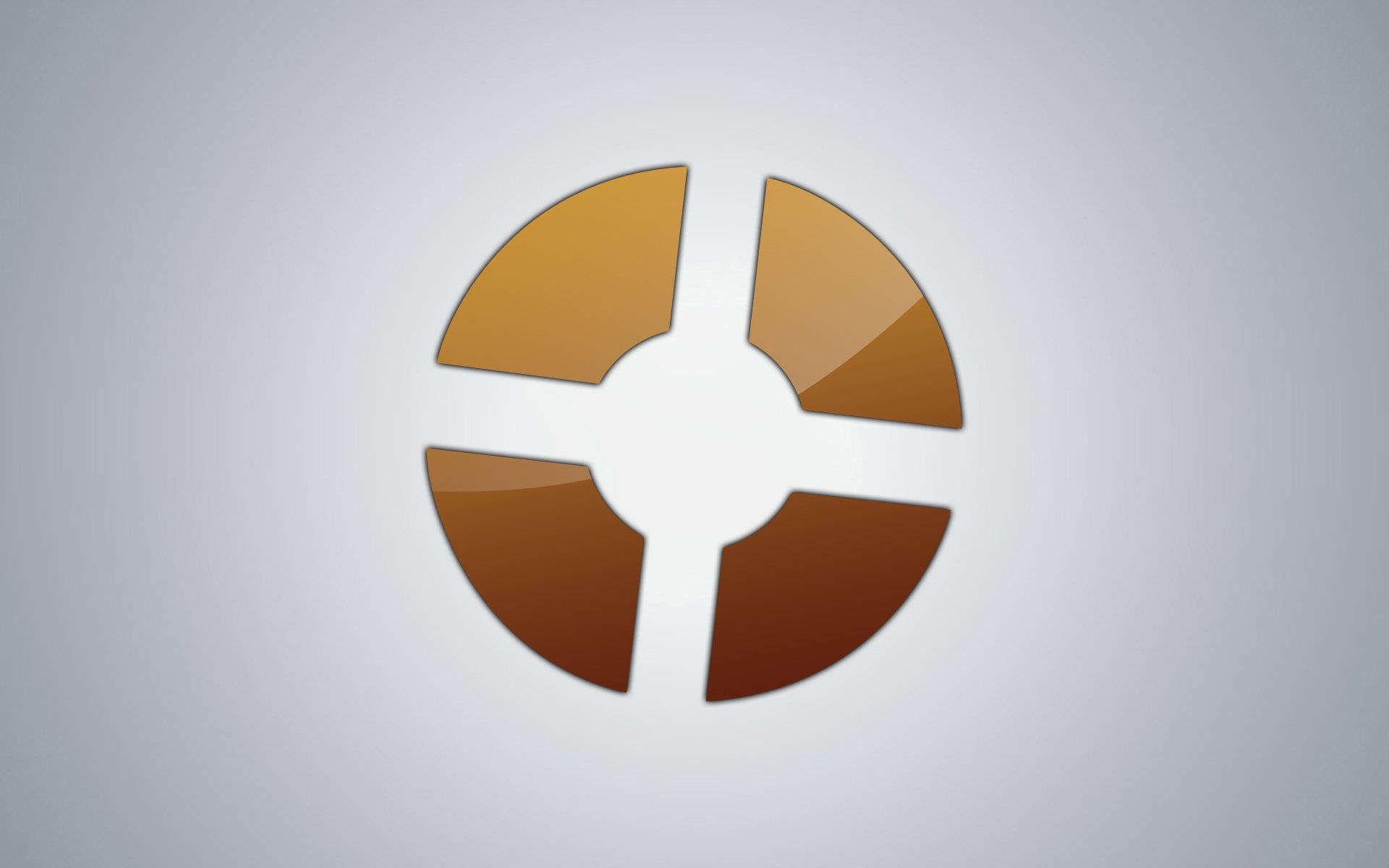 TF2 Logo, minimalist logo, four gradient brown segments, Full HD Desktop Wallpaper