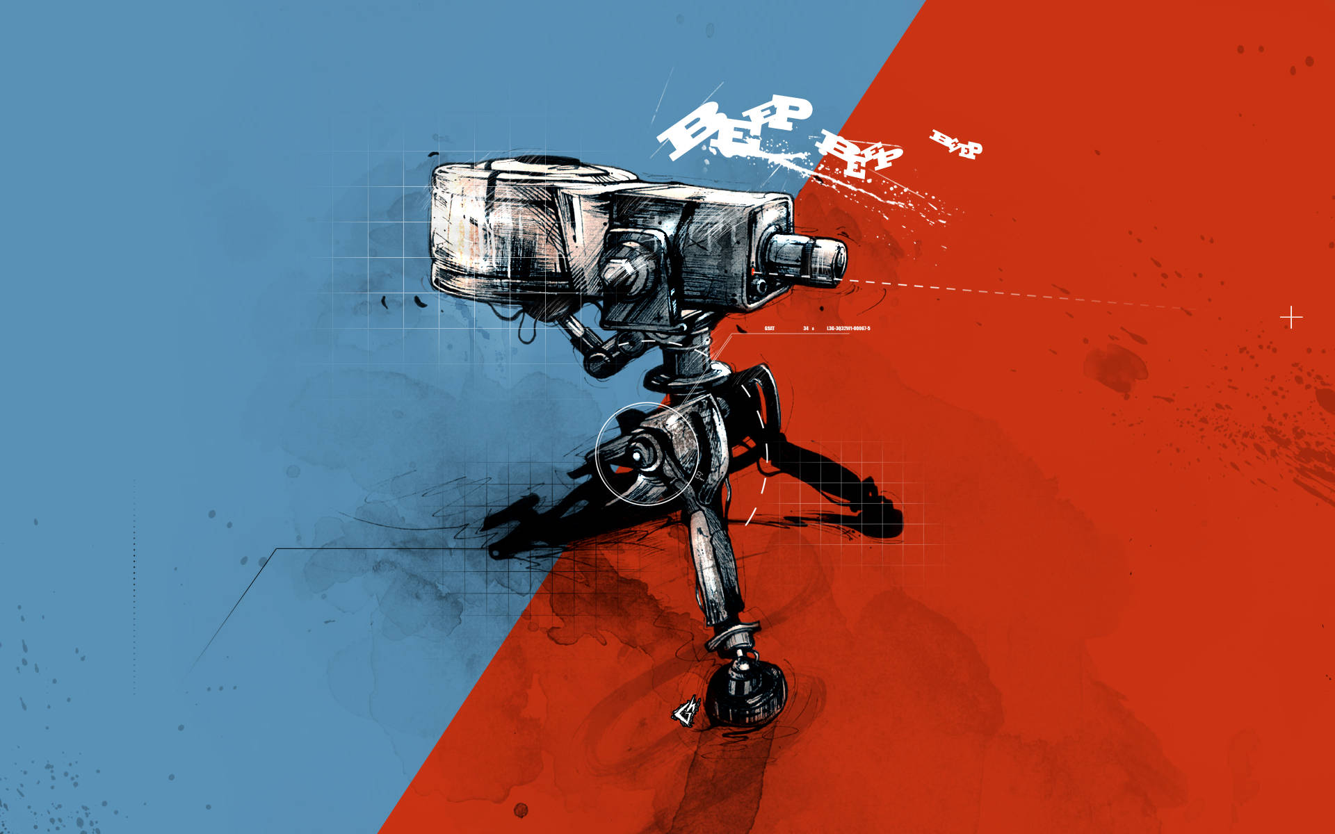 Tf2 Logo, robotic camera, tripod, Full HD Desktop Wallpaper