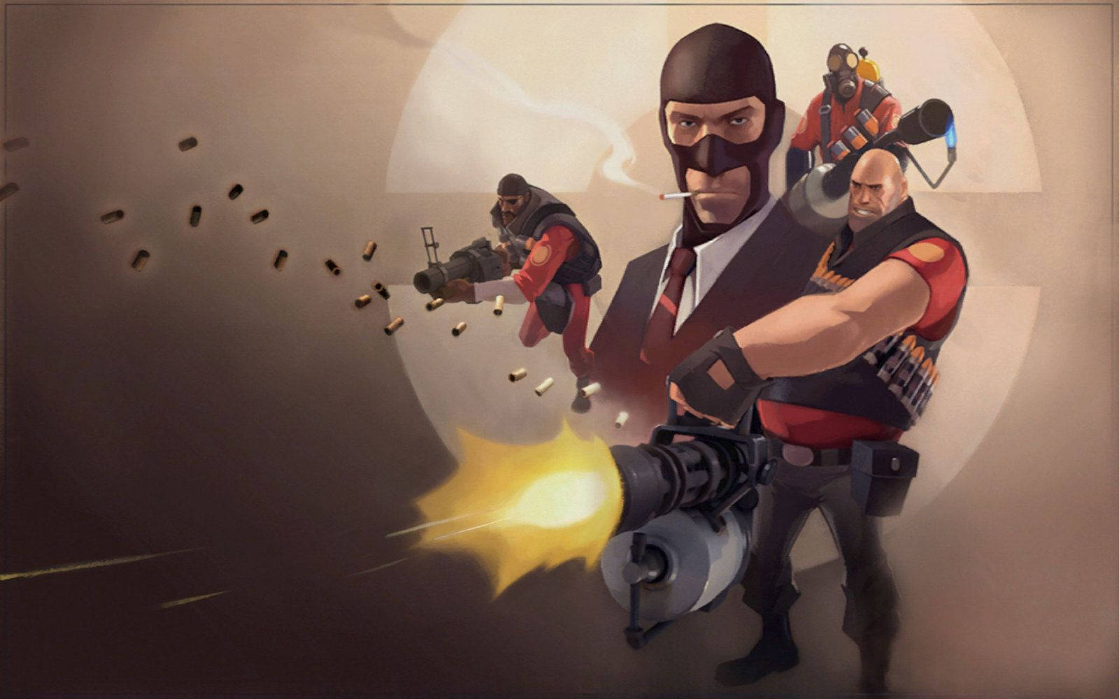 TF2, mercenaries, tactical gear, HD Desktop Wallpaper